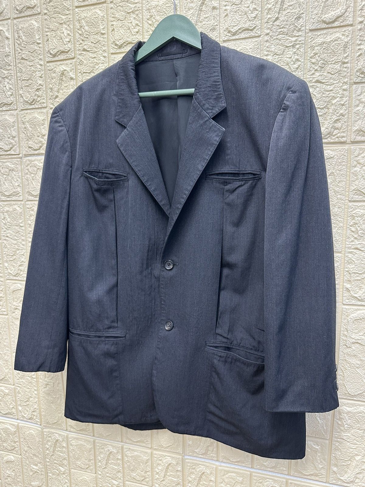 Y's for Men × Yohji Yamamoto Y’s For Men Yohji Yamamoto Blazer Button Jacket MJ89 Size 38R - 2 Thumbnail