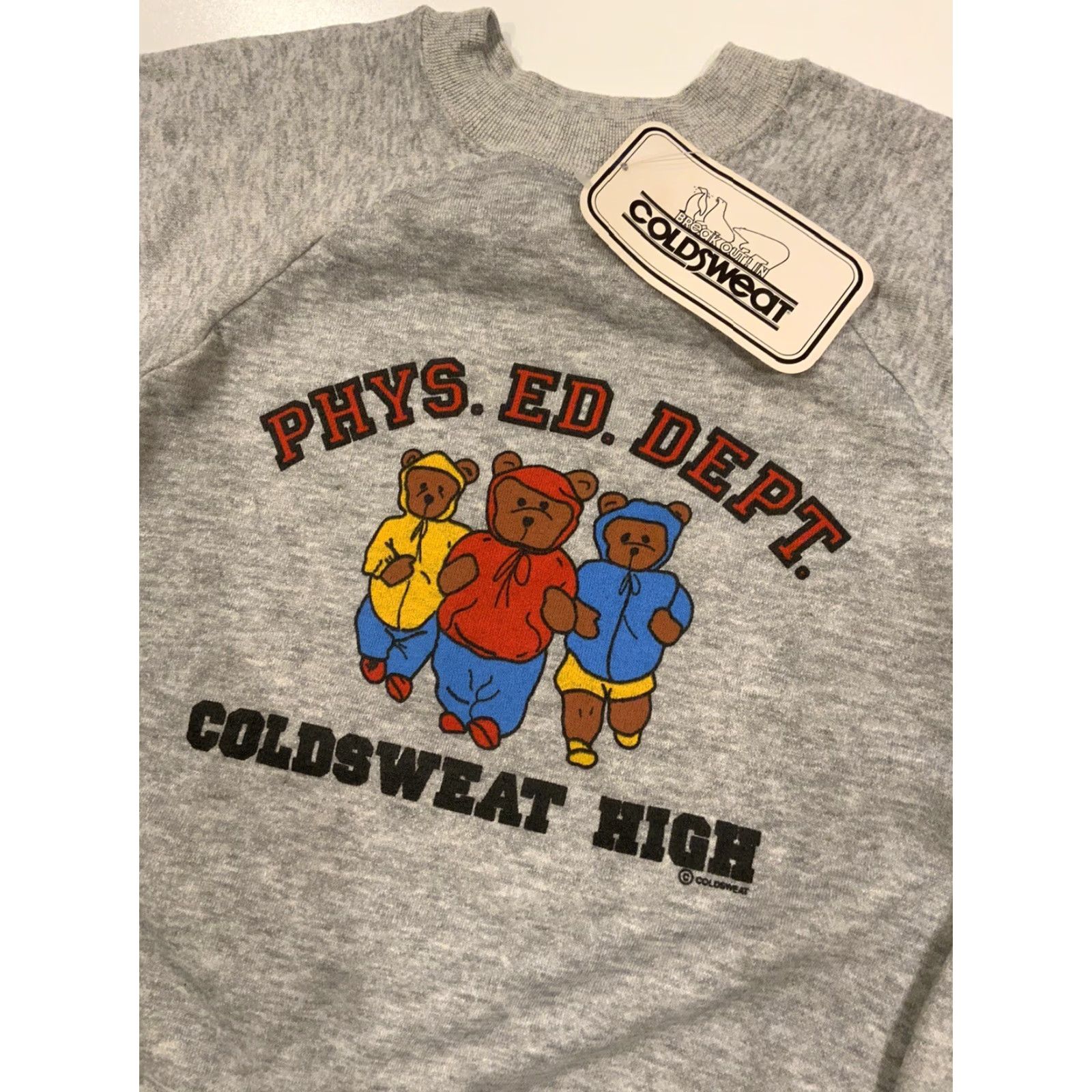 Vintage VINTAGE NWT Old Stock Coldsweat Phys Ed Dept. Bears Crewneck Sweatshirt L Gray Men Sweatshirt Size US L / EU 52-54 / 3 - 5 Thumbnail
