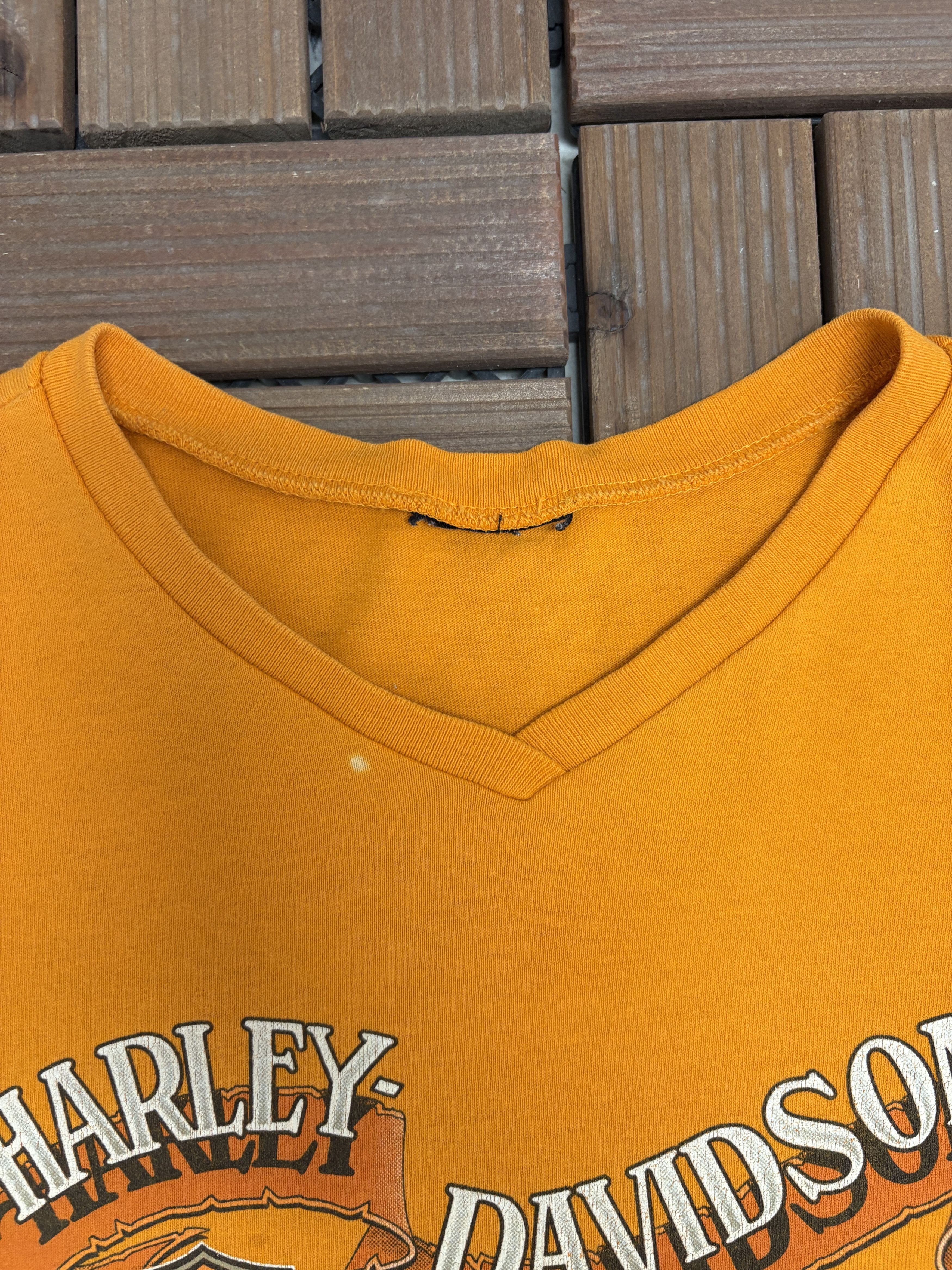 Vintage Harley Davidson Naples, Florida Vintage Orange T-Shirt Tee Size US M / EU 48-50 / 2 - 6 Thumbnail