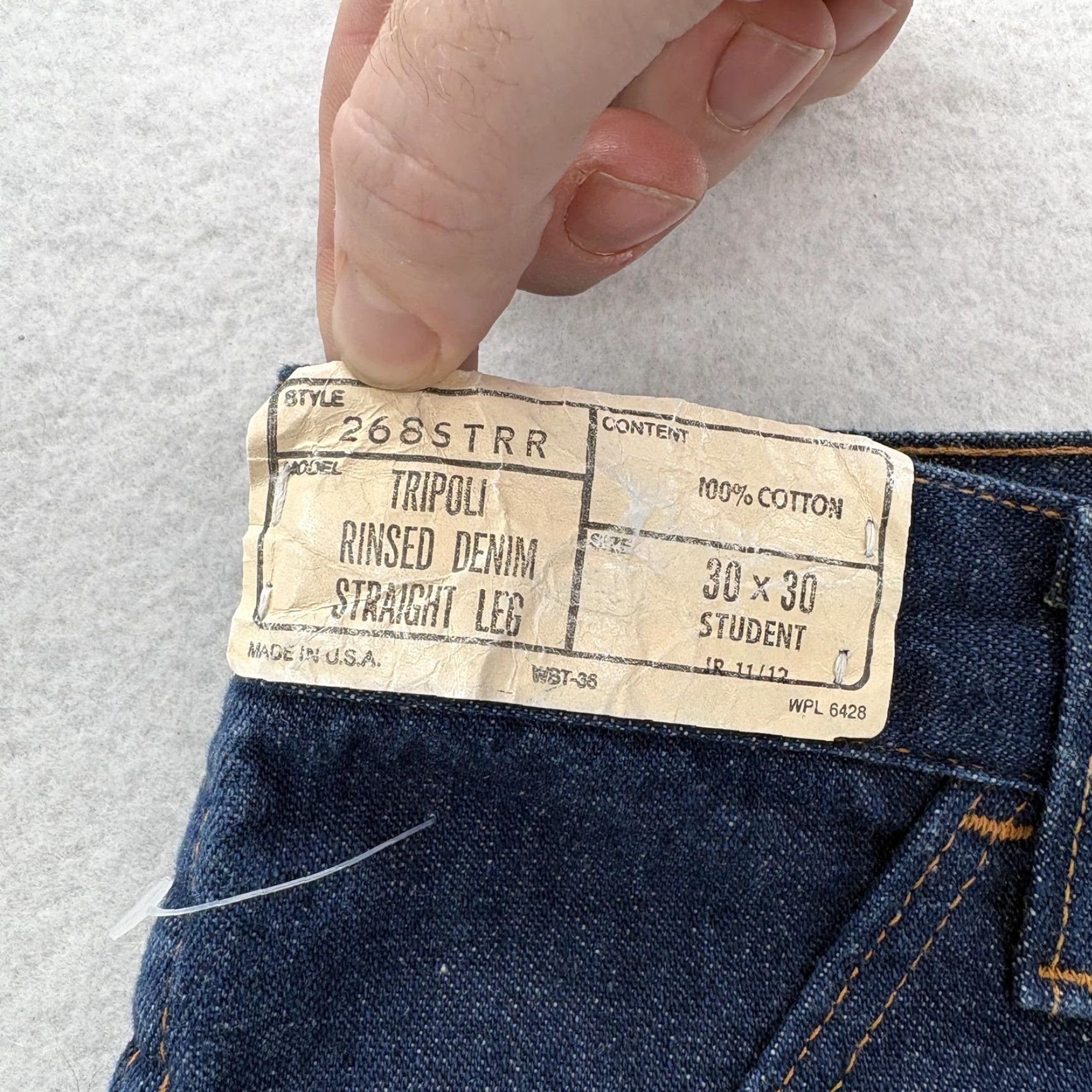Wrangler VINTAGE Wrangler Jeans Mens 30x30 Blue Tripoli Straight Leg USA 80s NWT Size US 30 / EU 46 - 3 Thumbnail