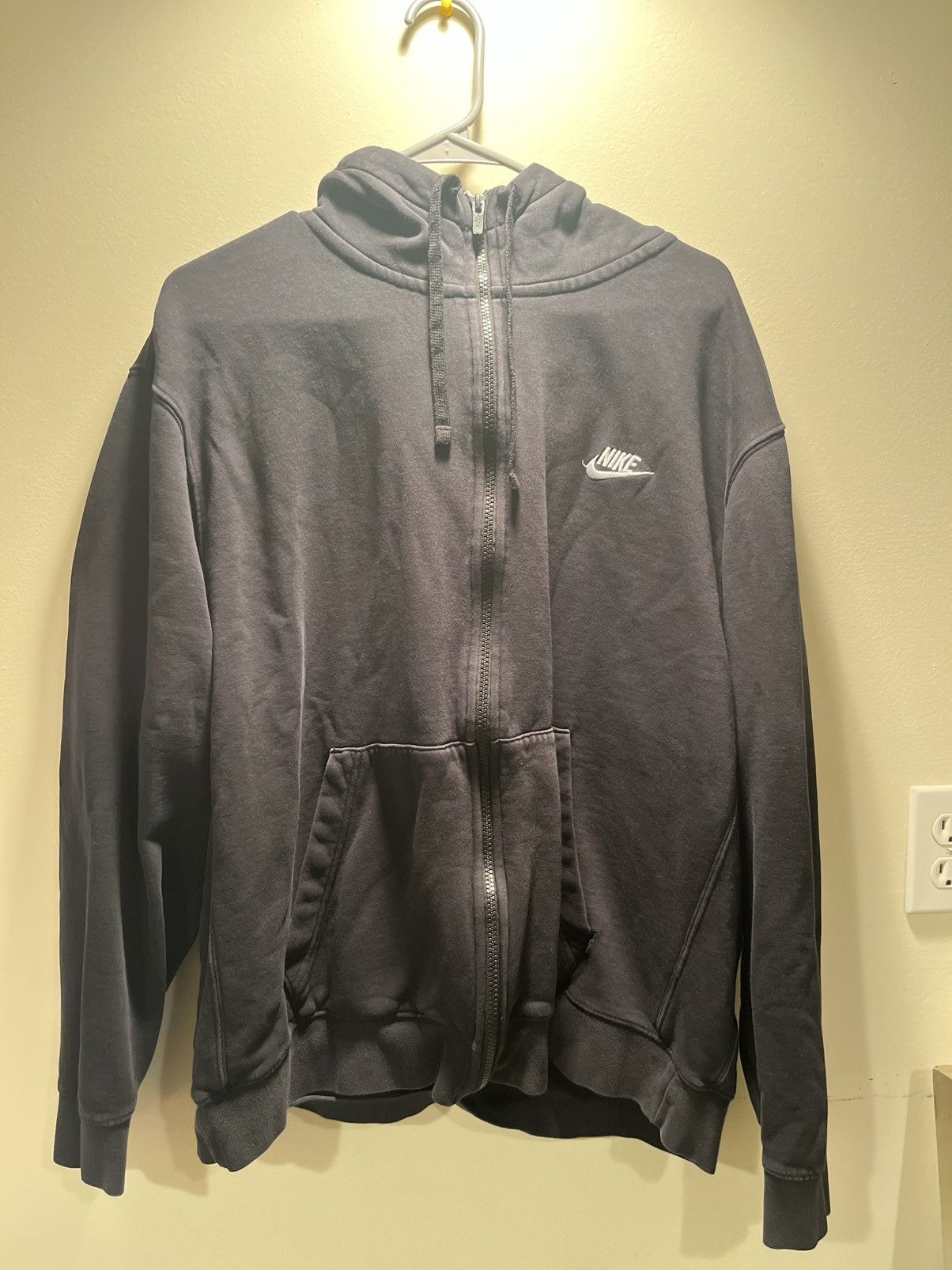 Nike Men’s Nike Black Sportswear Club Zip Up Hoodie Size US XXL / EU 58 / 5 - 1 Thumbnail