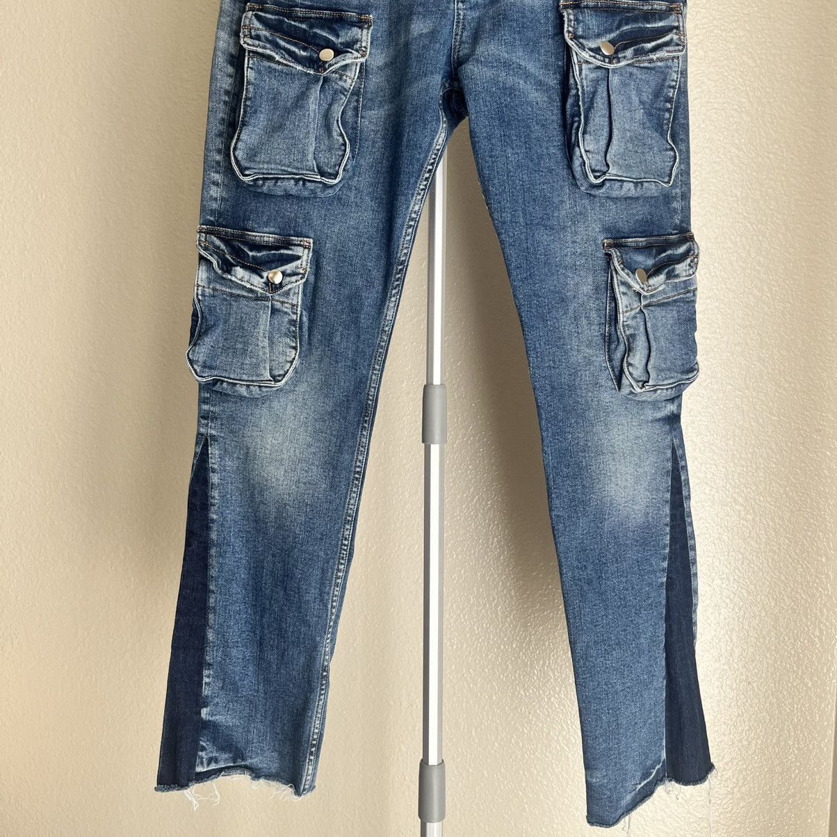 Other Art Meets Chaos By Donwan Harrell “The Hip” Jeans Blue Sz 36 Size US 36 / EU 52 - 3 Thumbnail