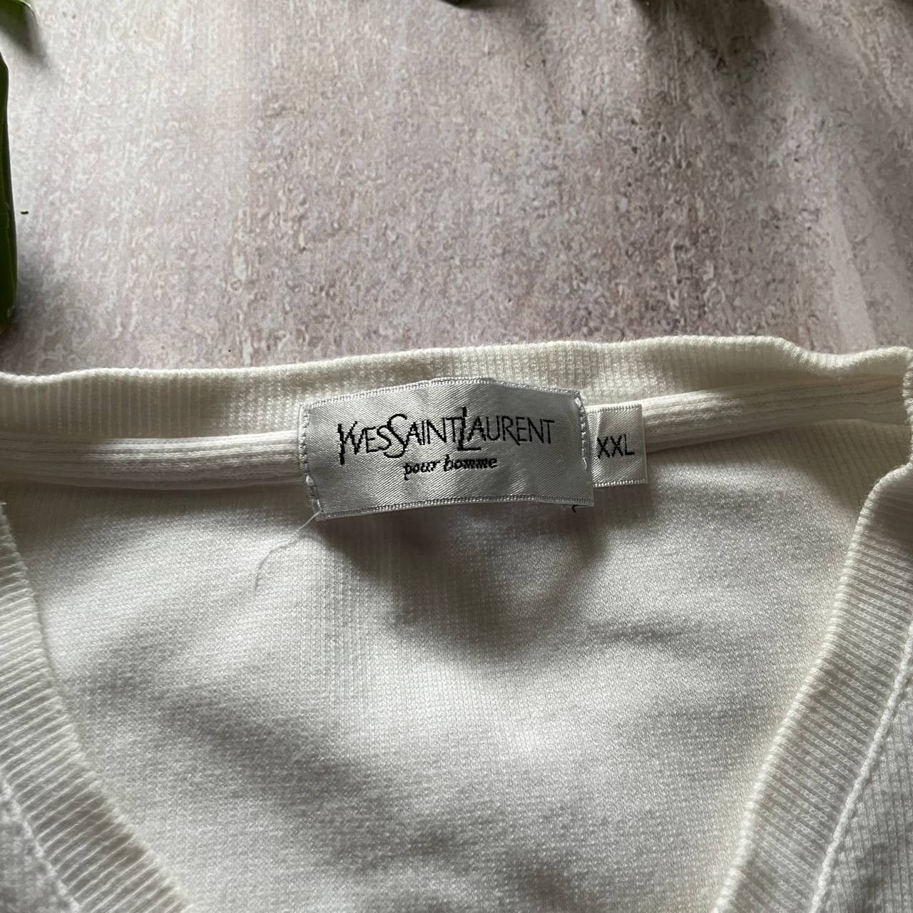 Yves Saint Laurent VINTAGE YVES SAINT LAURENT CENTRE LOGO TEE Size US XXL / EU 58 / 5 - 3 Thumbnail