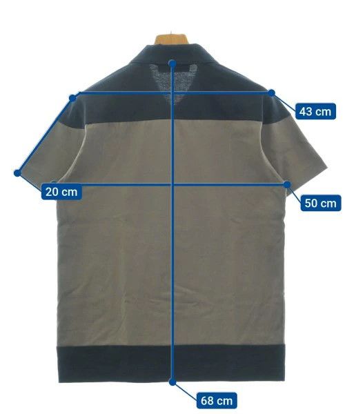 Comme des Garcons Homme Deux Polo Shirt Short Sleeve Plain 2 Button Gray x Navy Size US M / EU 48-50 / 2 - 3 Thumbnail