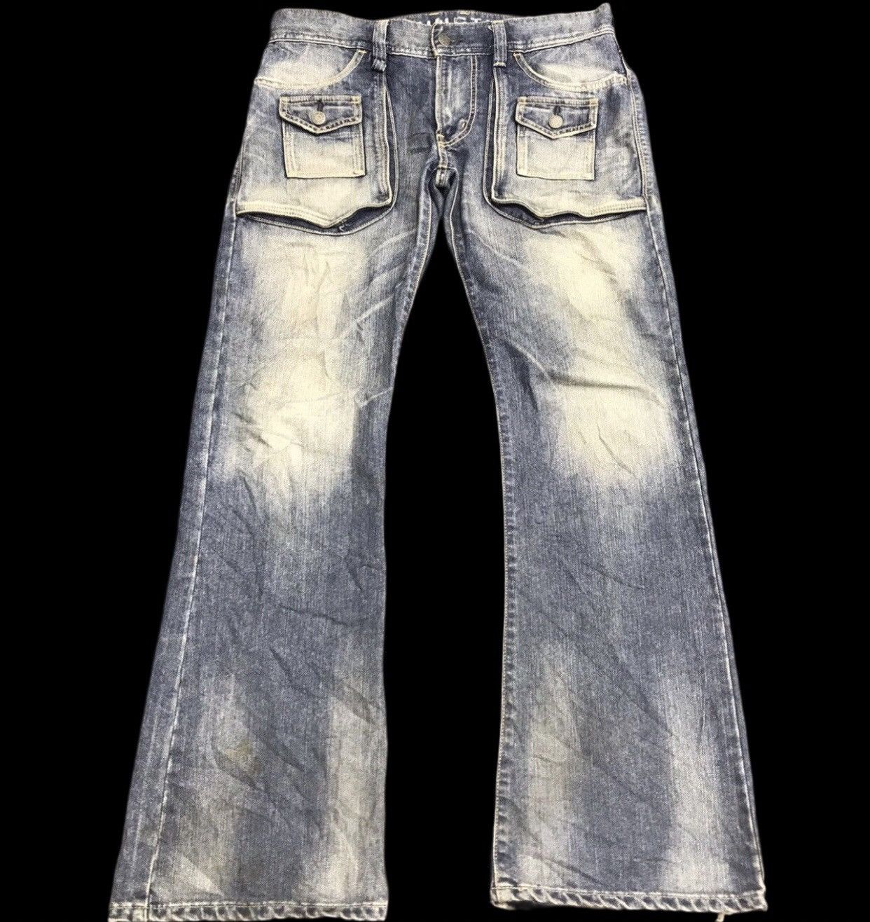 FLARE🔥EDWIN E FUNCTION Dirty BUSH JEANS