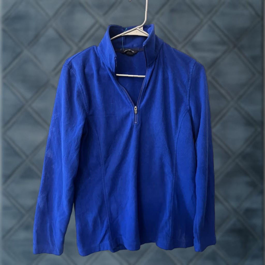 Lands' End Lands' End Pullover Sweatshirt S Women Blue 1/4 Zip Fleece Outdoor Shirt Size S / US 4 / IT 40 - 1 Thumbnail