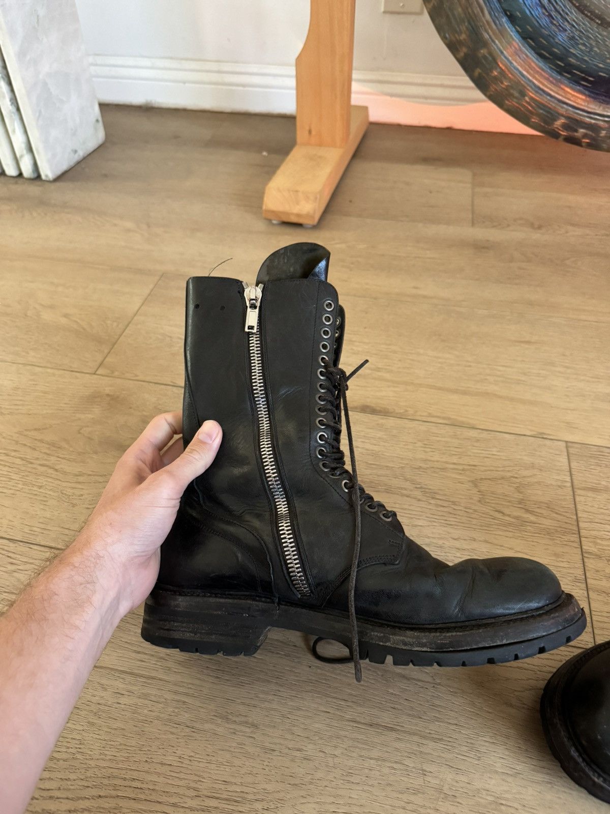 Rick Owens Goodyear flex combat boot Size US 10 / EU 43 - 3 Thumbnail