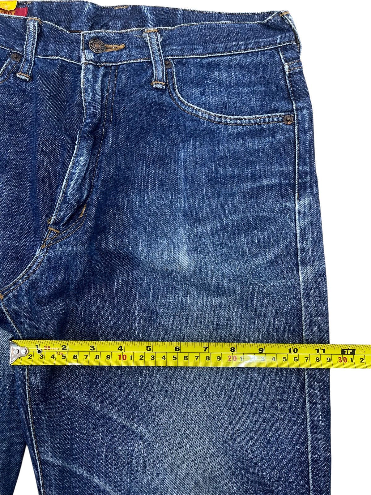 Edwin Edwin Blue Wash Whiskered Style Straight Leg jeans Size US 31 - 7 Thumbnail