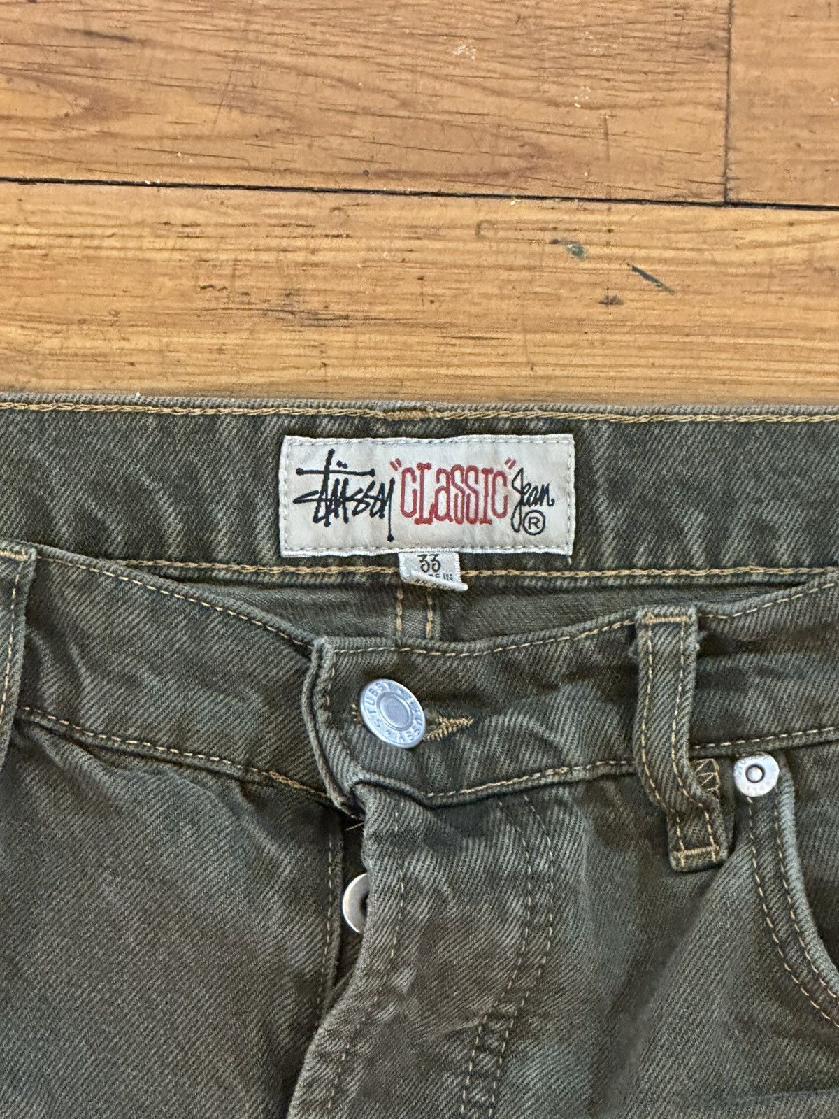 Stussy Stussy Classic Jeans Green-Brown Size US 33 - 2 Thumbnail