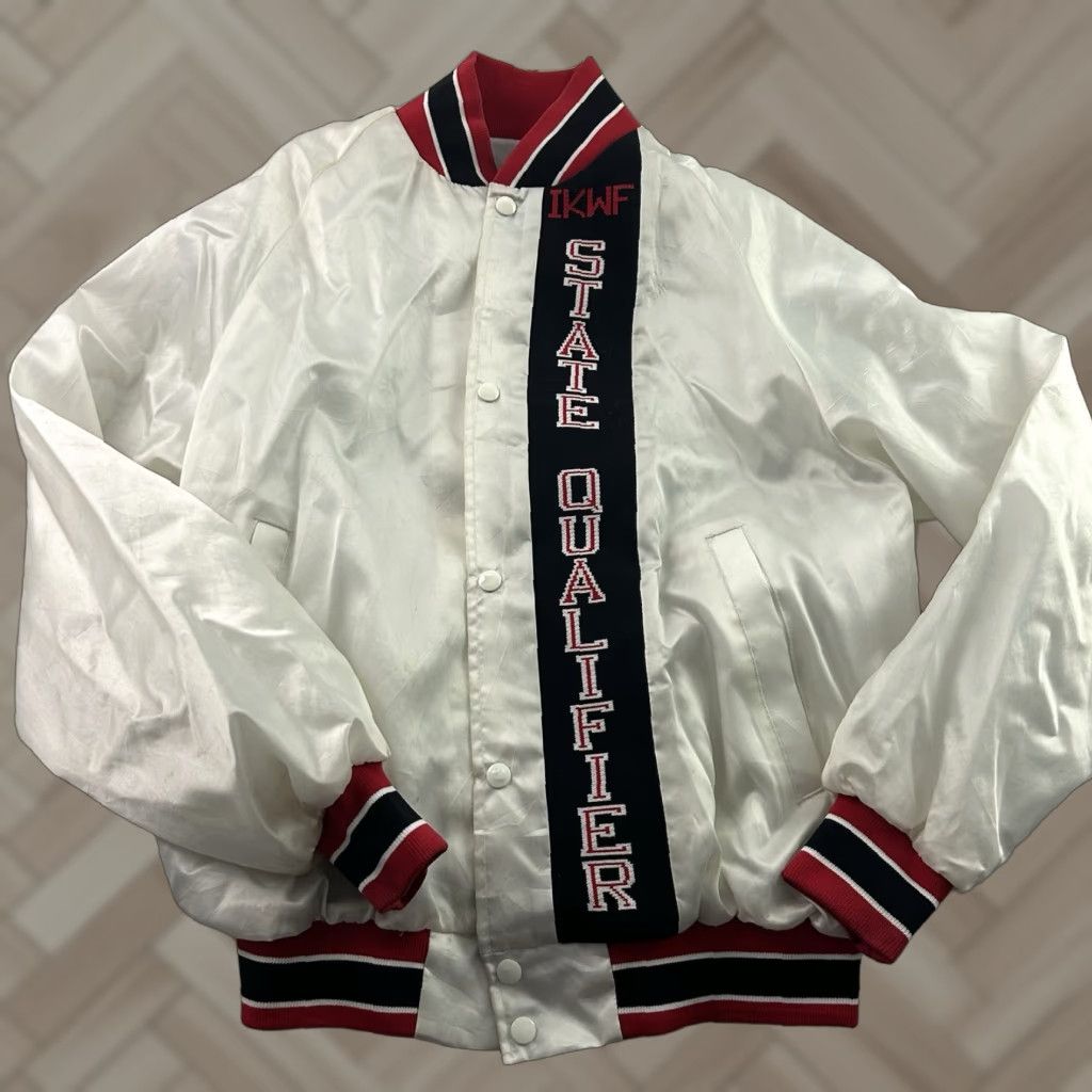 Vintage VINTAGE IKWF Wrestling State Qualifier Snap Button Jacket Men's Large White Shirt Size US L / EU 52-54 / 3 - 1 Thumbnail