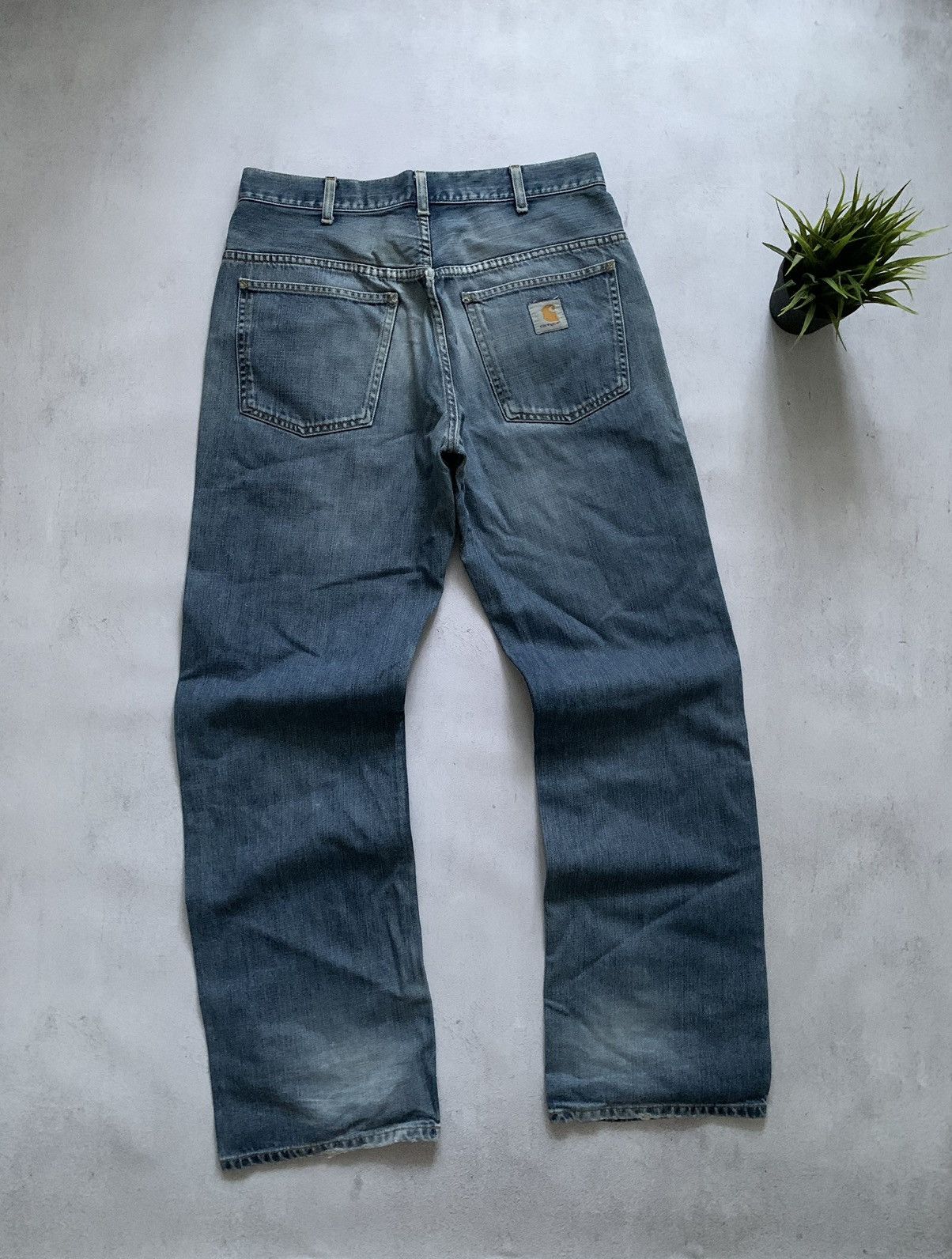 Pre-owned Carhartt X Vintage 90's Carhartt Jeans Baggy Distressed Y2k Denim Pants In Blue