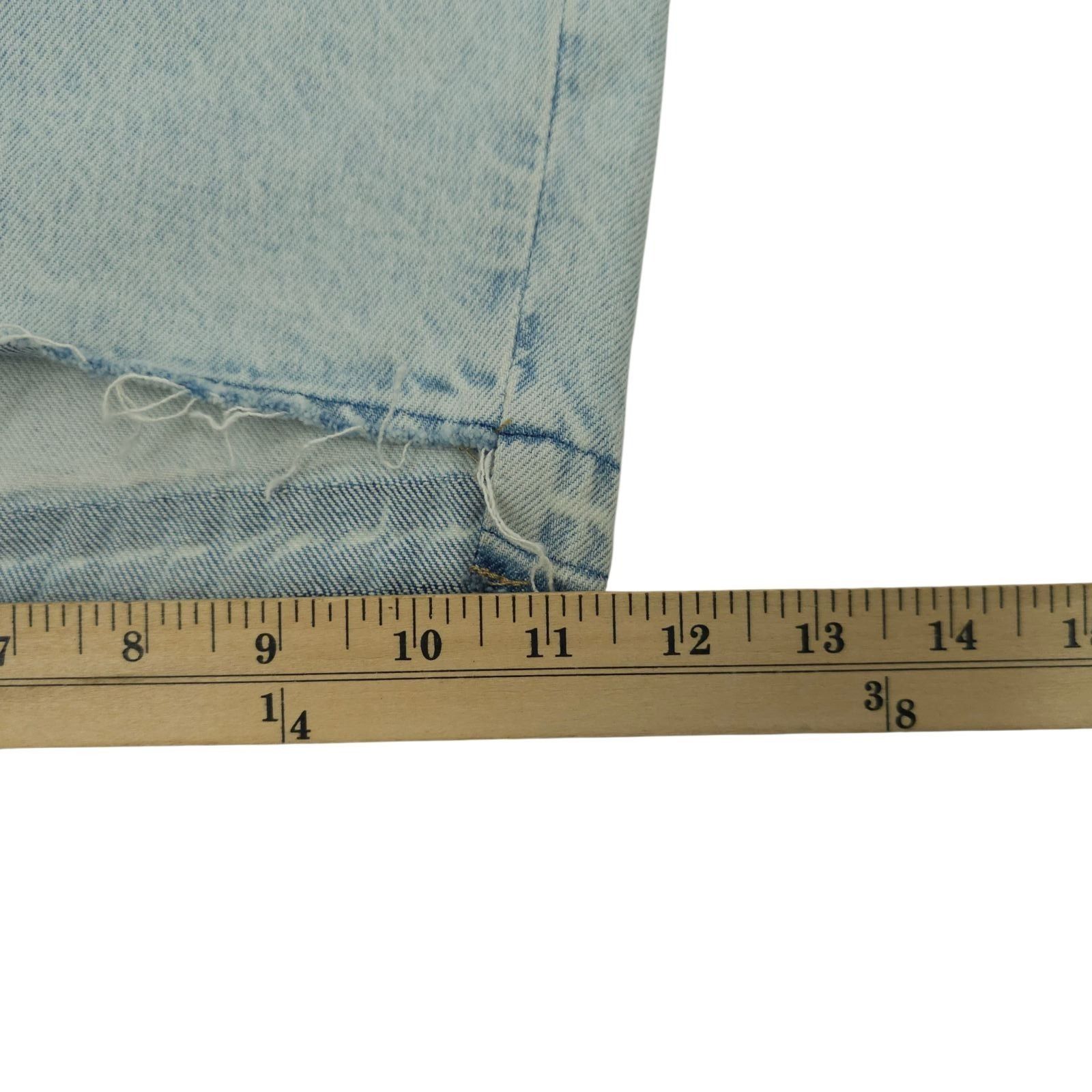 Express Express Denim Shorts Womens 10 Light Wash Boho Mid Rise Raw Size 32" / US 10 / IT 46 - 20 Thumbnail