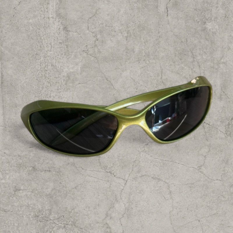 Japanese Brand Insane UV400 sunglasses in khaki with black lense. One size. Size ONE SIZE - 4 Thumbnail