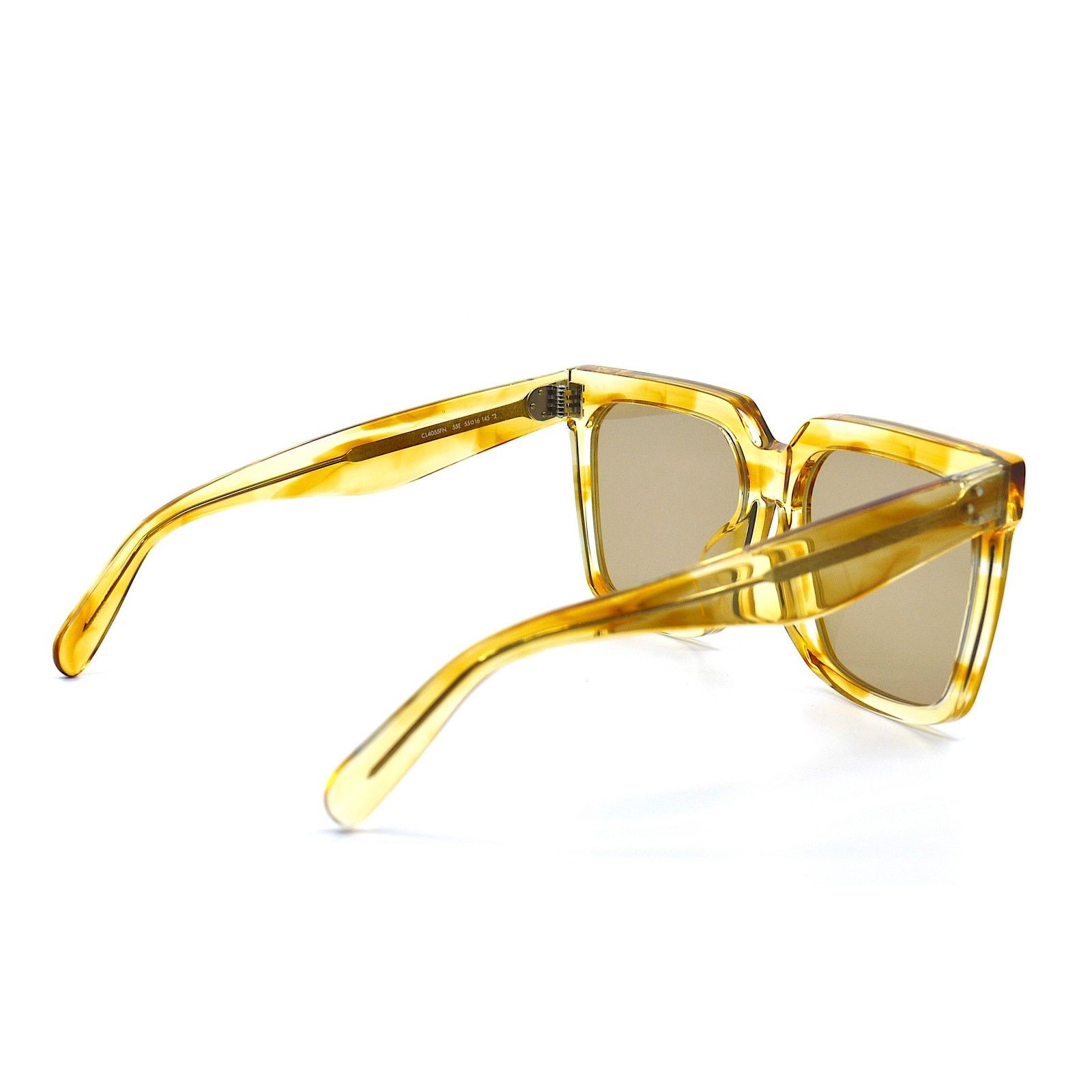 Celine CELINE PARIS CL4055FN 55E STRIPED HONEY HAVANA SUNGLASSES Size ONE SIZE - 5 Thumbnail