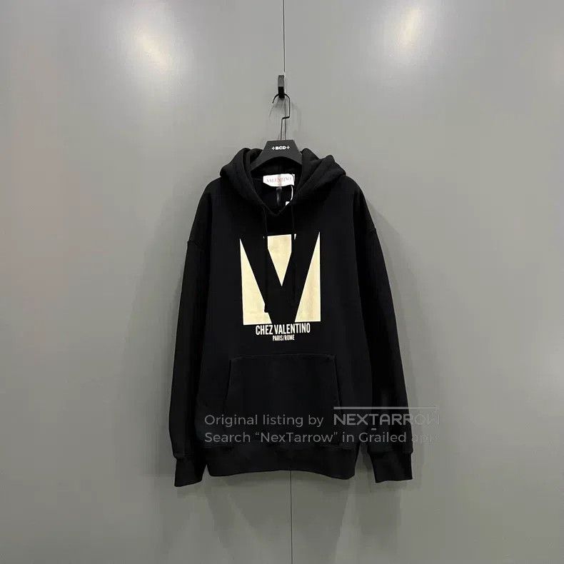 Valentino Valentino Black pattern logo printed sweater Size US XXL / EU 58 / 5 - 1 Thumbnail