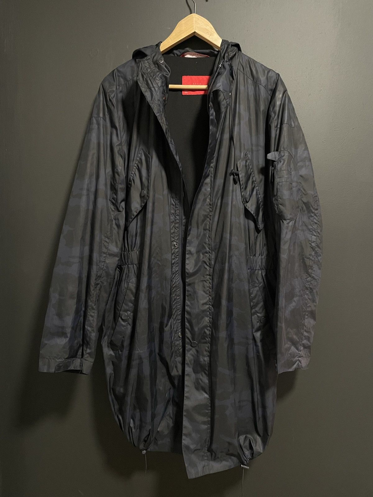 Zara Blue Camo Fishtail Parka with Hood size Large Size US L / EU 52-54 / 3 - 1 Thumbnail