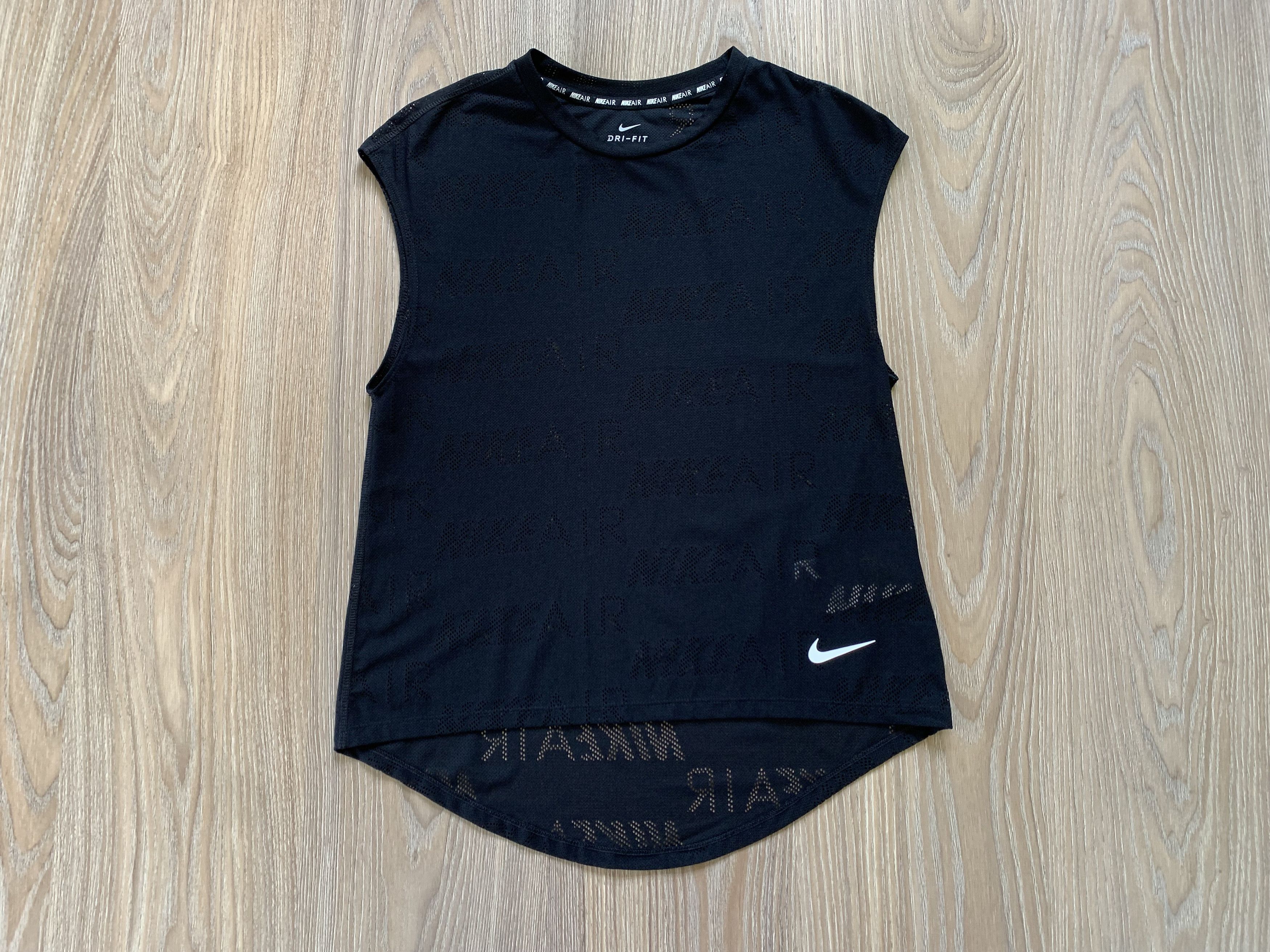 Nike Nike Air Dri-Fit Sleeveless Black Tank Top Size S / US 4 / IT 40 - 2 Thumbnail