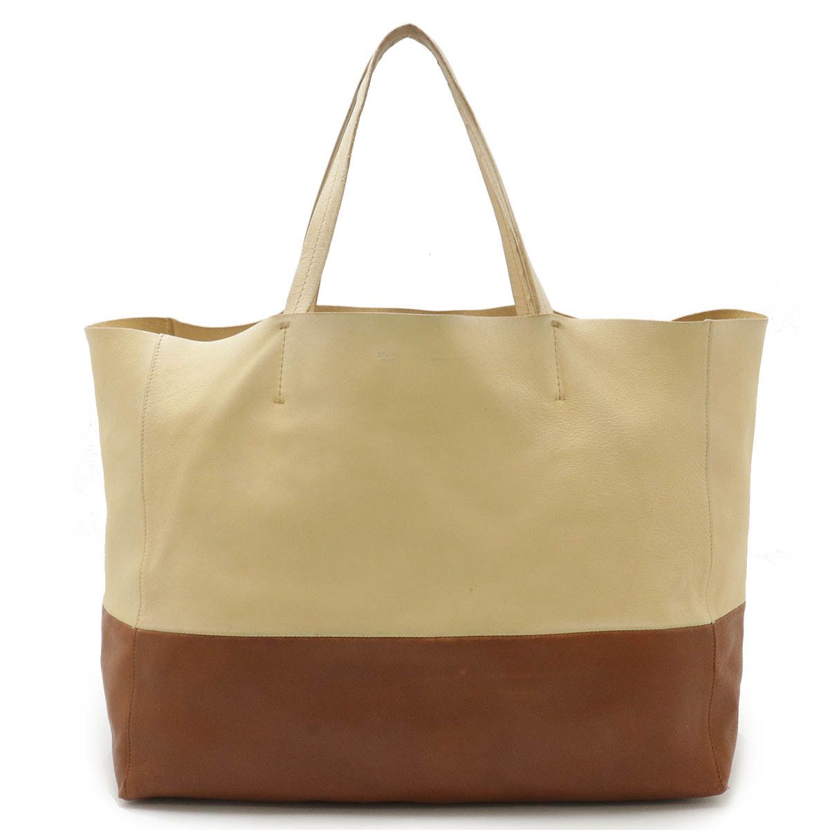 Celine Celine Calf Leather Horizontal Cabas Tote Bag Leather Tote Bag in Good Condition