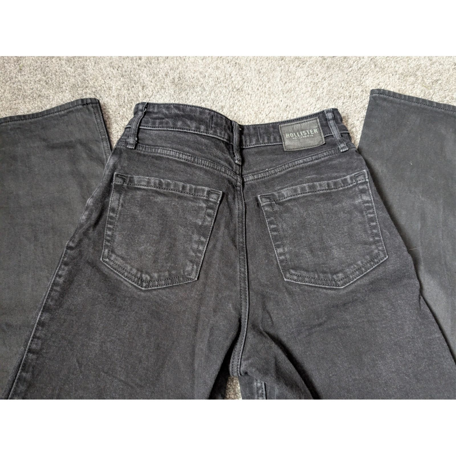Hollister Hollister DadJeansWomen's 1R BlackStretchDenim UltraHighRise Size 25" / US 0 / IT 36 - 4 Thumbnail