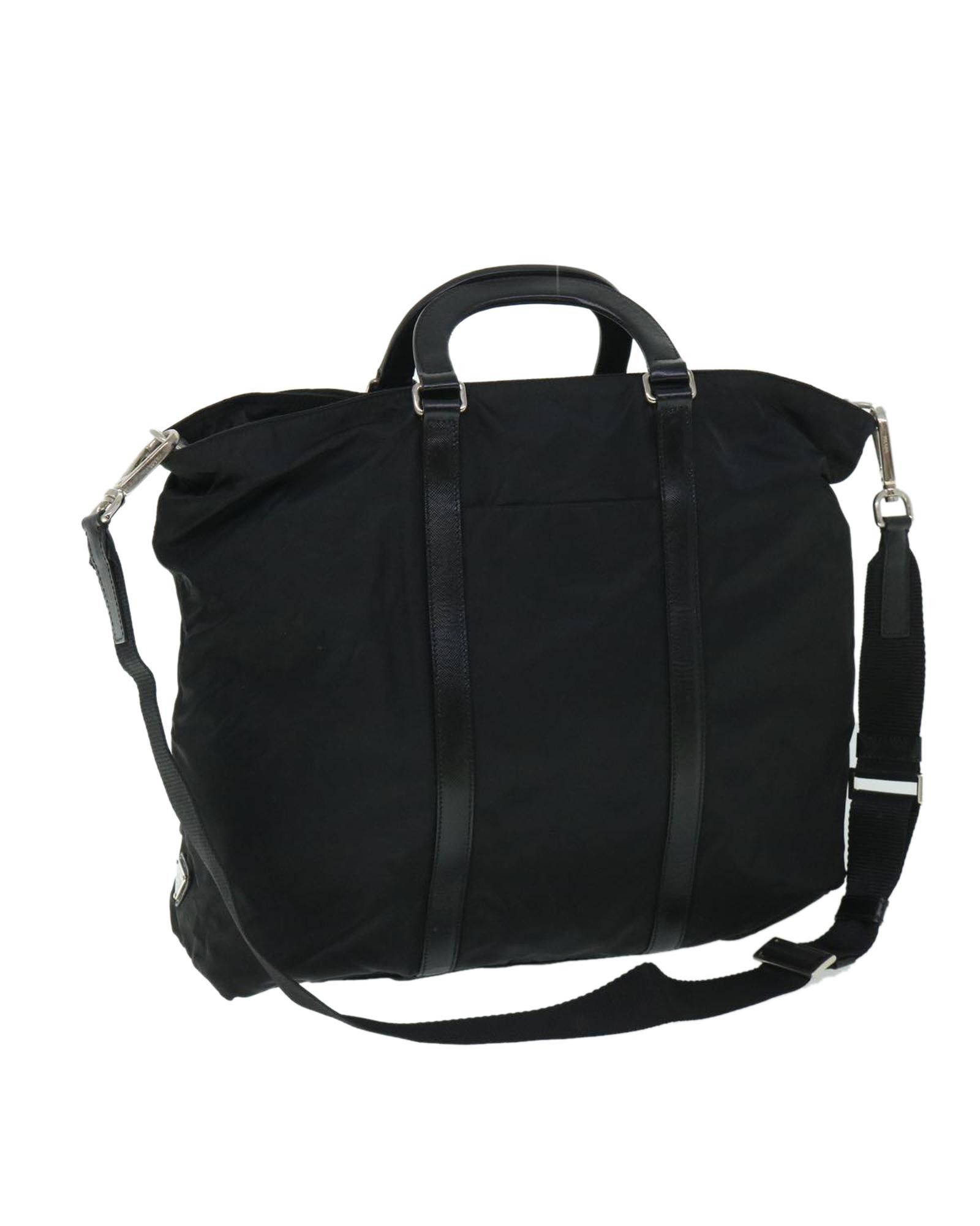 image of Prada Elegant Black Synthetic Shoulder Bag, Women's