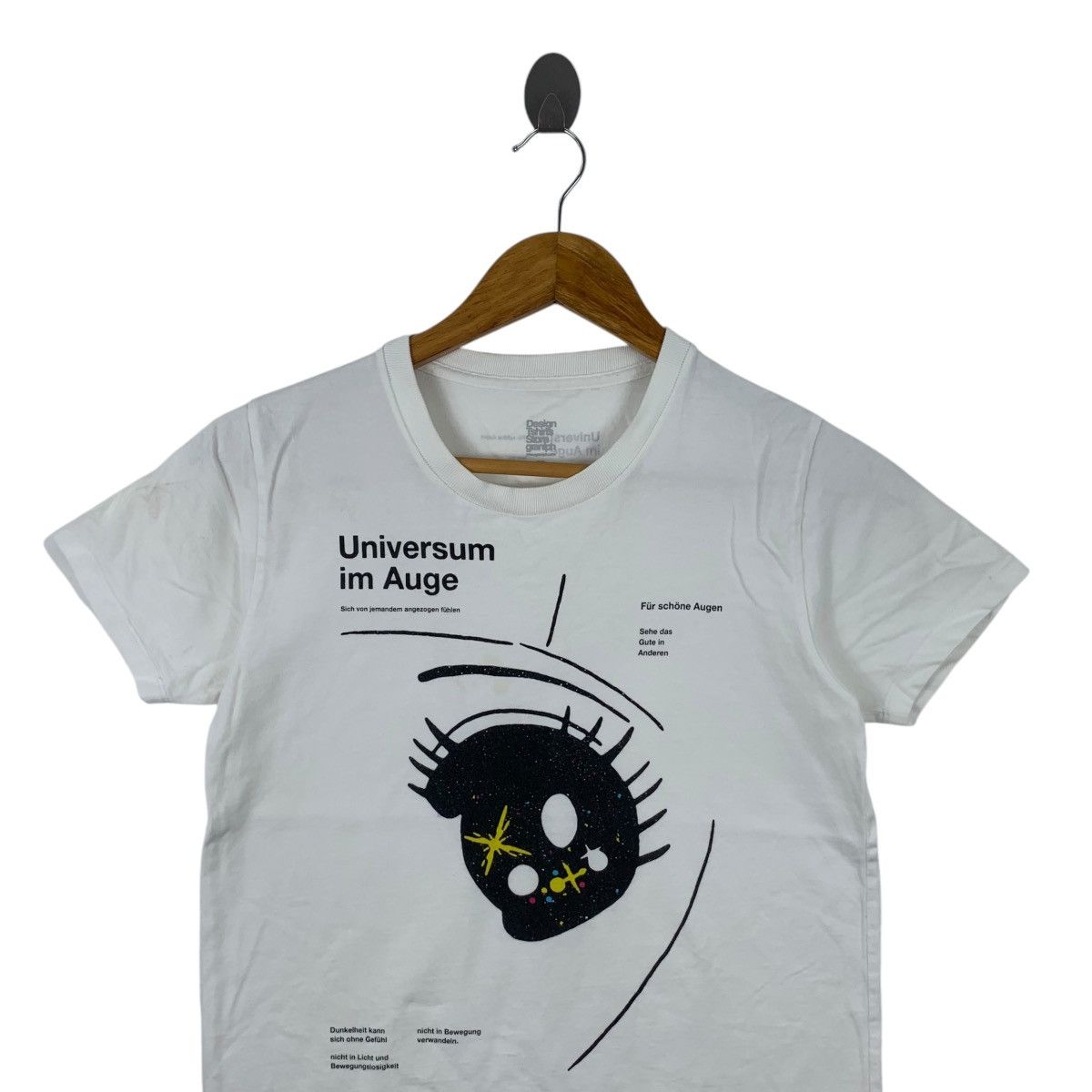 Vintage UNIVERSUM IM AUGE Stock Image Eyes Graniph Tee Shirt Top Size XS / US 0-2 / IT 36-38 - 2 Thumbnail