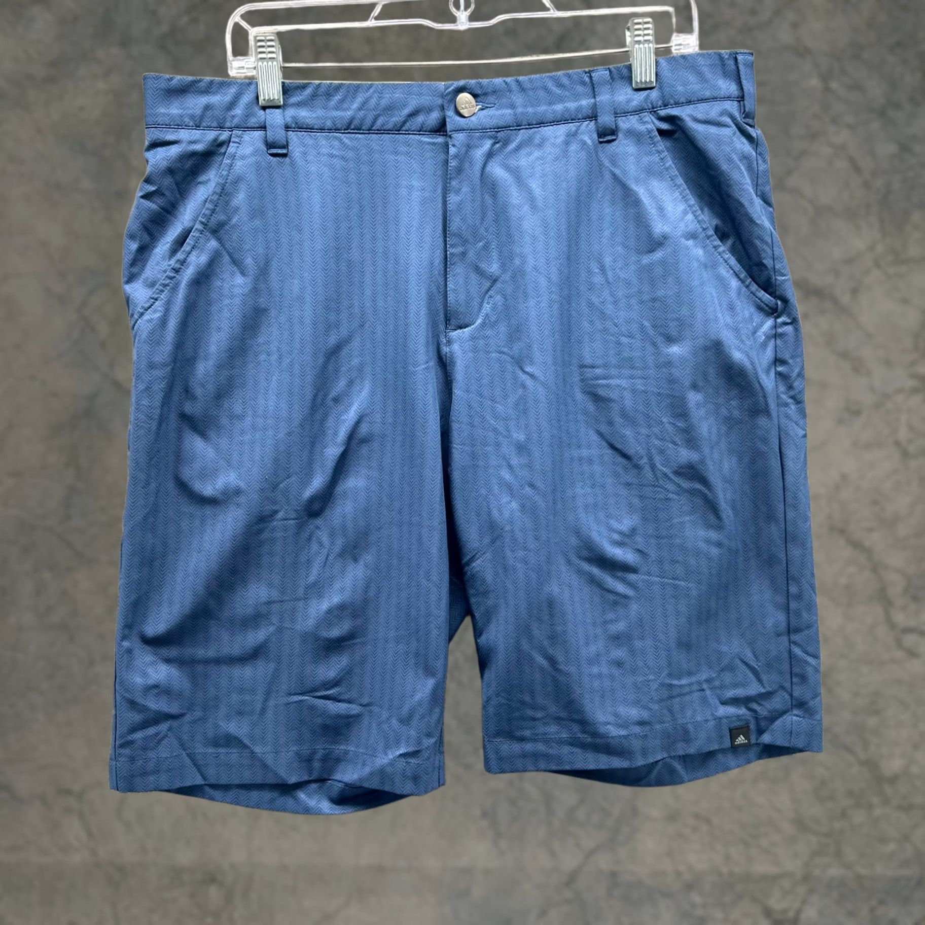 Adidas Adidas Shorts Mens 34 Blue Navy Chino Flat Front Golf Athletic Striped 365 Size US 34 / EU 50 - 1 Thumbnail