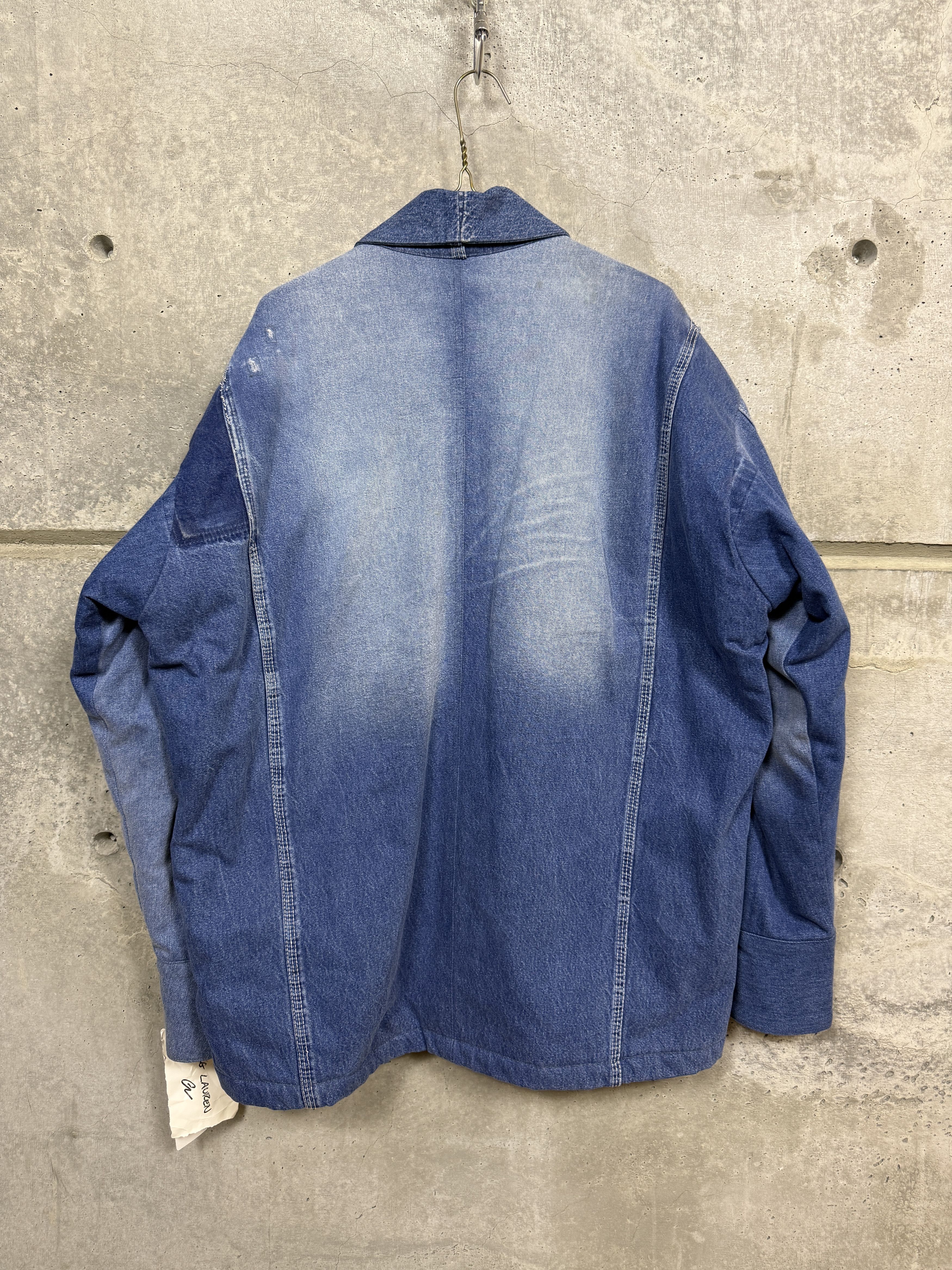 Greg Lauren $1800 Greg Lauren Overall Sherpa Lined Boxy Denim Jacket Size US L / EU 52-54 / 3 - 2 Thumbnail