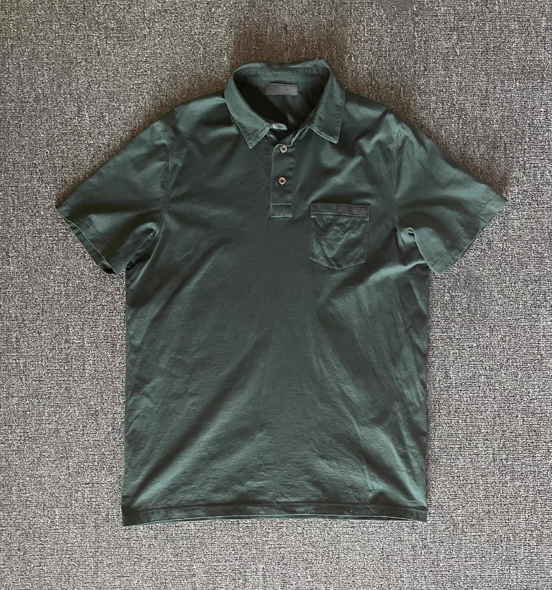 Prada Prada green short-sleeve polo shirt. Q4 Size US S / EU 44-46 / 1 - 1 Thumbnail