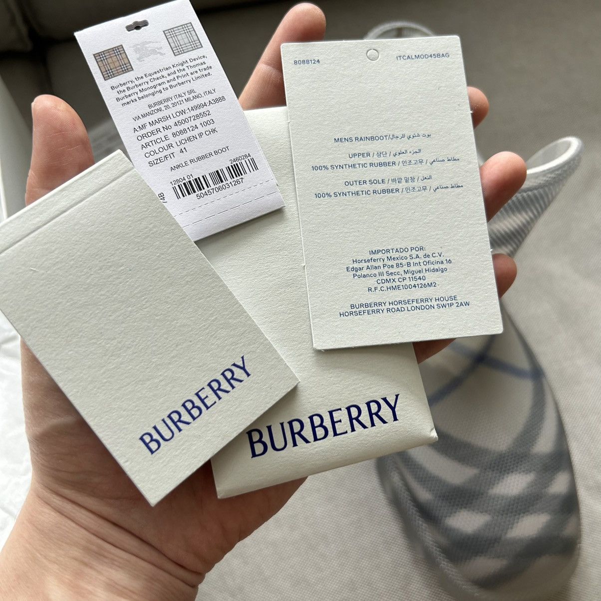 Burberry Burberry Marsh ‘Lichen’ Ankle Rubber Boot sz 8M (41EU) Size US 8 / EU 41 - 11 Thumbnail