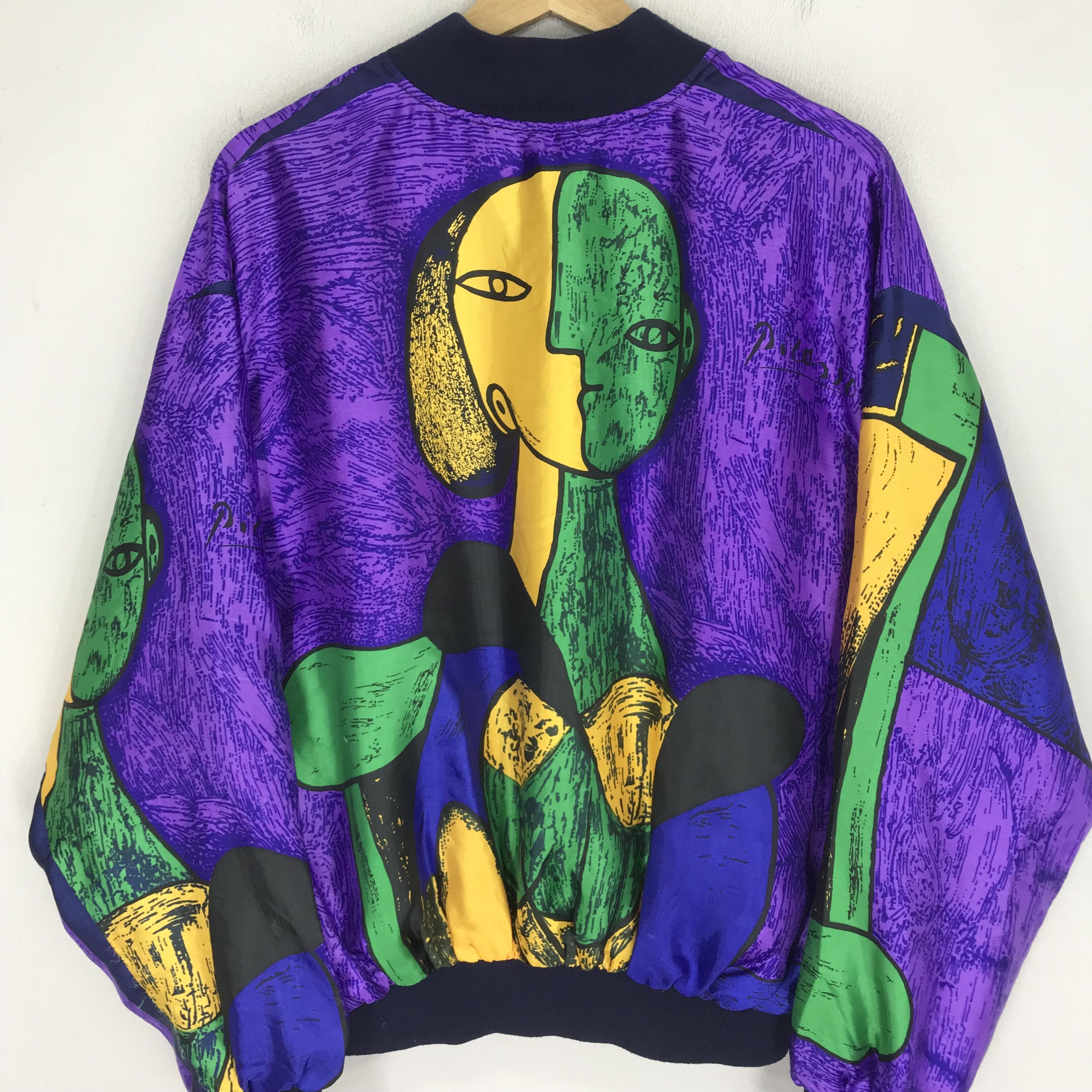 Vintage Vintage 90's Picasso Pop Art Style Baroque Silk Jacket Size US L / EU 52-54 / 3 - 4 Thumbnail