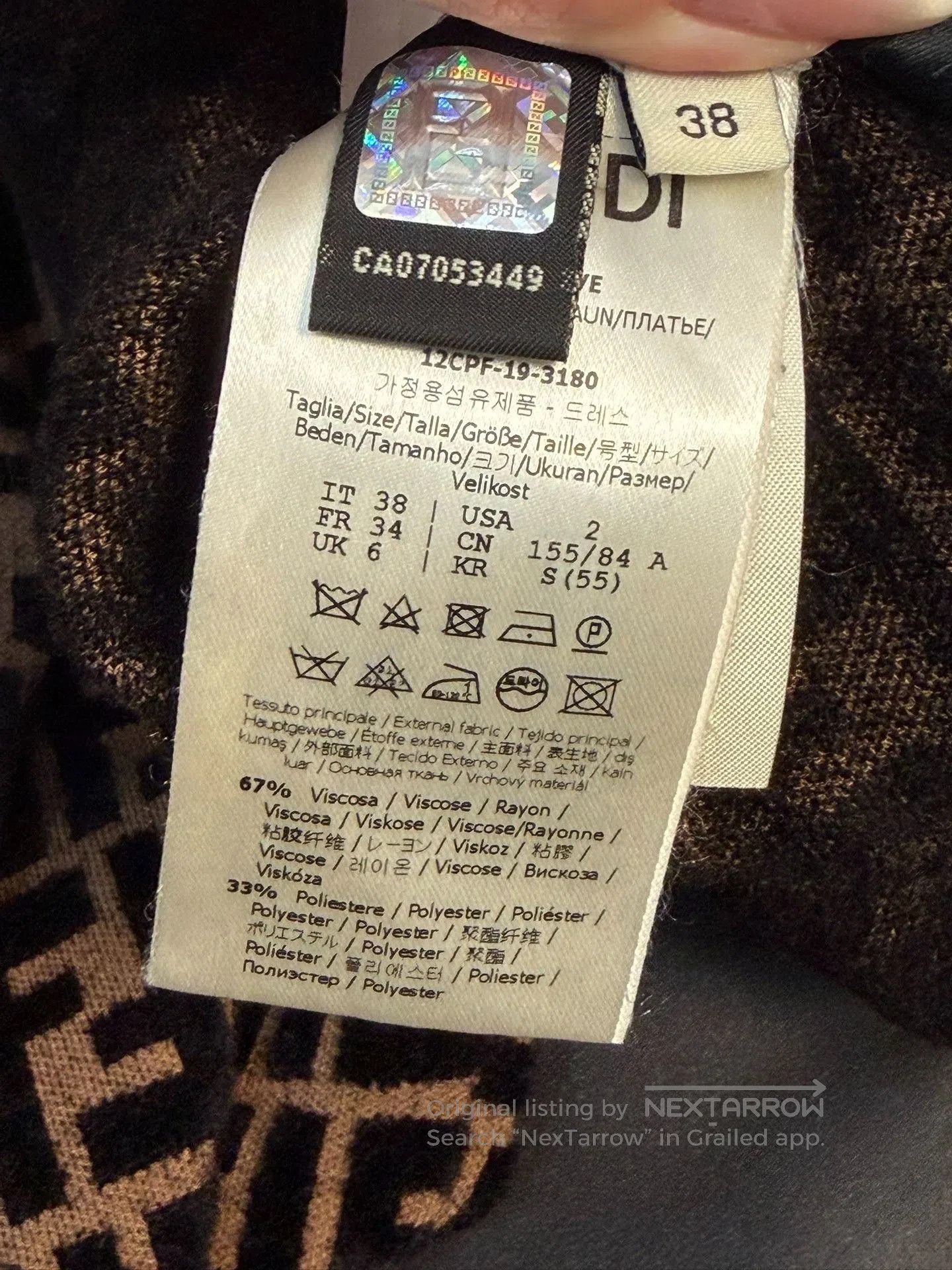 Fendi Fendi Autumn Winter Irregular Flocked Dress. Size M / US 6-8 / IT 42-44 - 6 Thumbnail