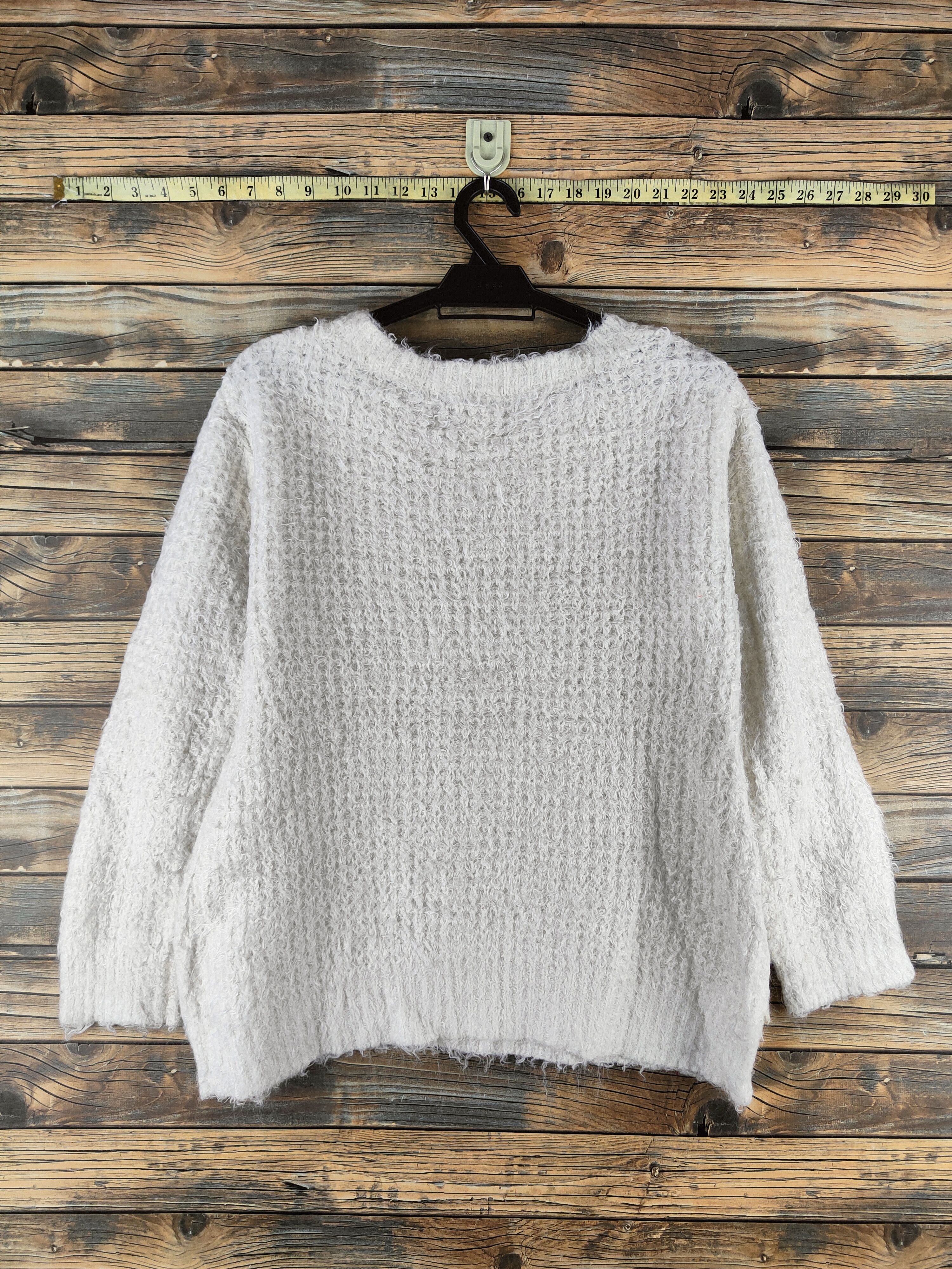 Japanese Brand DL Cecil McBee White Fur Mohair Knitwear #46-969 Size M / US 6-8 / IT 42-44 - 7 Thumbnail