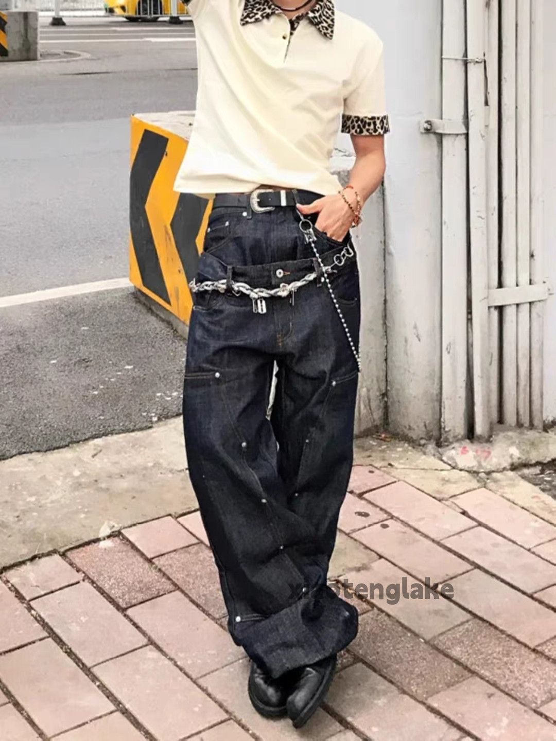 Jean Unisex outdoor utility loose baggy carpenter y2k jeans Size US 30 / EU 46 - 1 Thumbnail