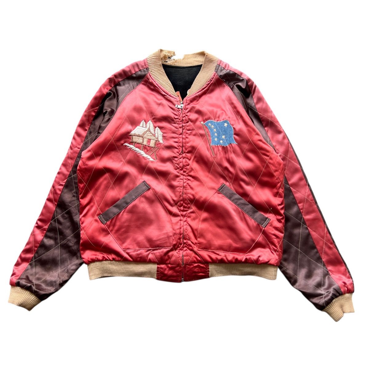 Tailor Toyo 🔥 RARE VINTAGE 50s STYLE ALASKA VELVET REVERSIBLE SUKAJAN Size US L / EU 52-54 / 3 - 1 Thumbnail