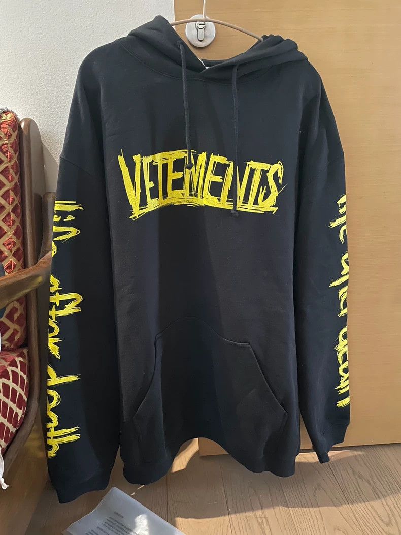 トップス MASTER NUMBER VETEMENTS FAKE FACE HOOD F2CE Deconstructed Spliced Buttoned Hoodie