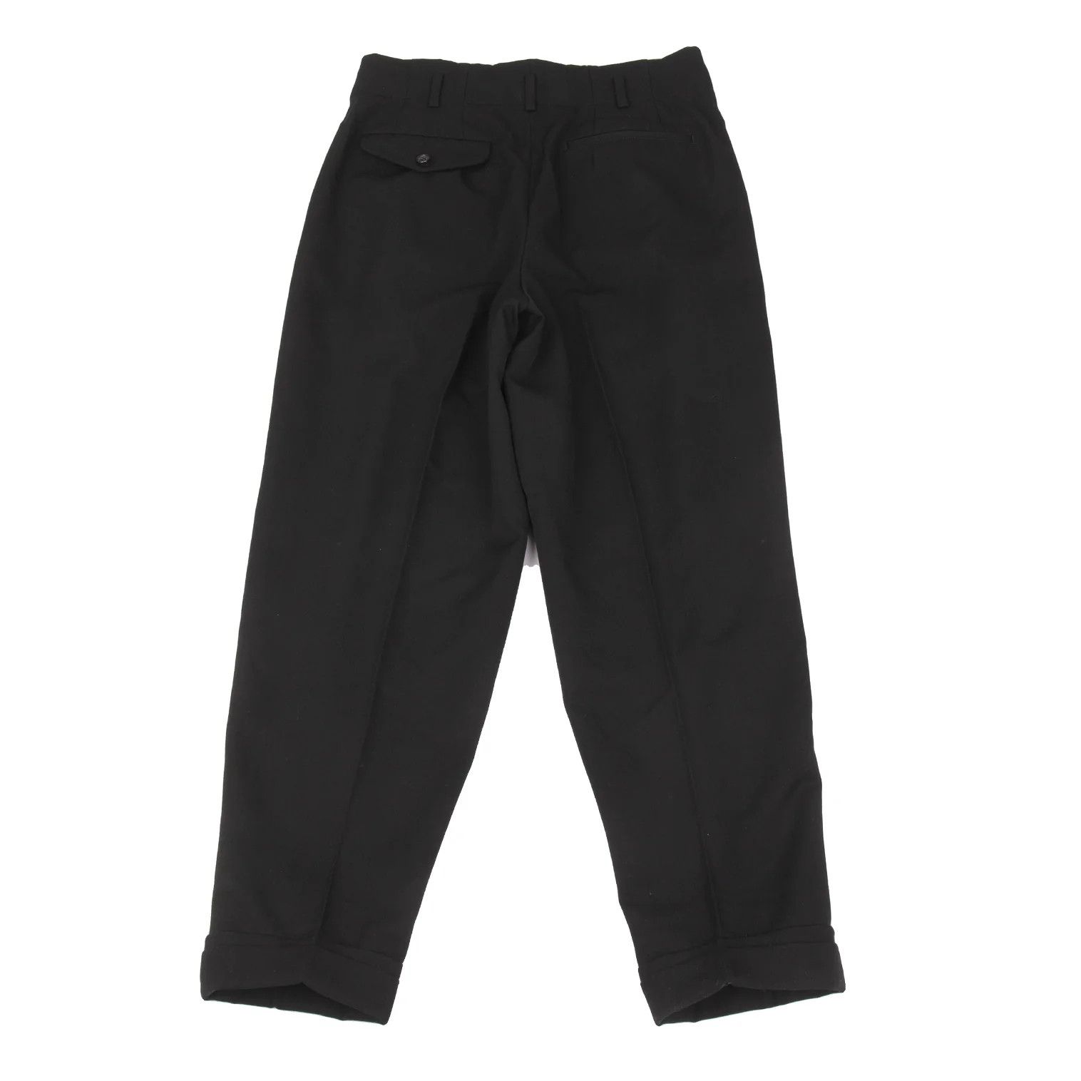 Comme des Garcons Homme Plus Wool Gabardine Hem Layered Double Pants in Black, Size M Size US 36 / EU 52 - 8 Thumbnail