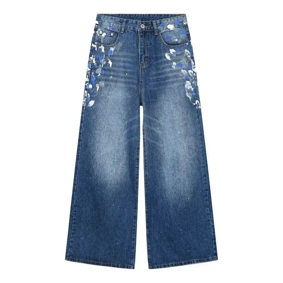 Japanese Brand Retro loose hip-hop graffiti jeans Size US 32 / EU 48 - 6 Thumbnail