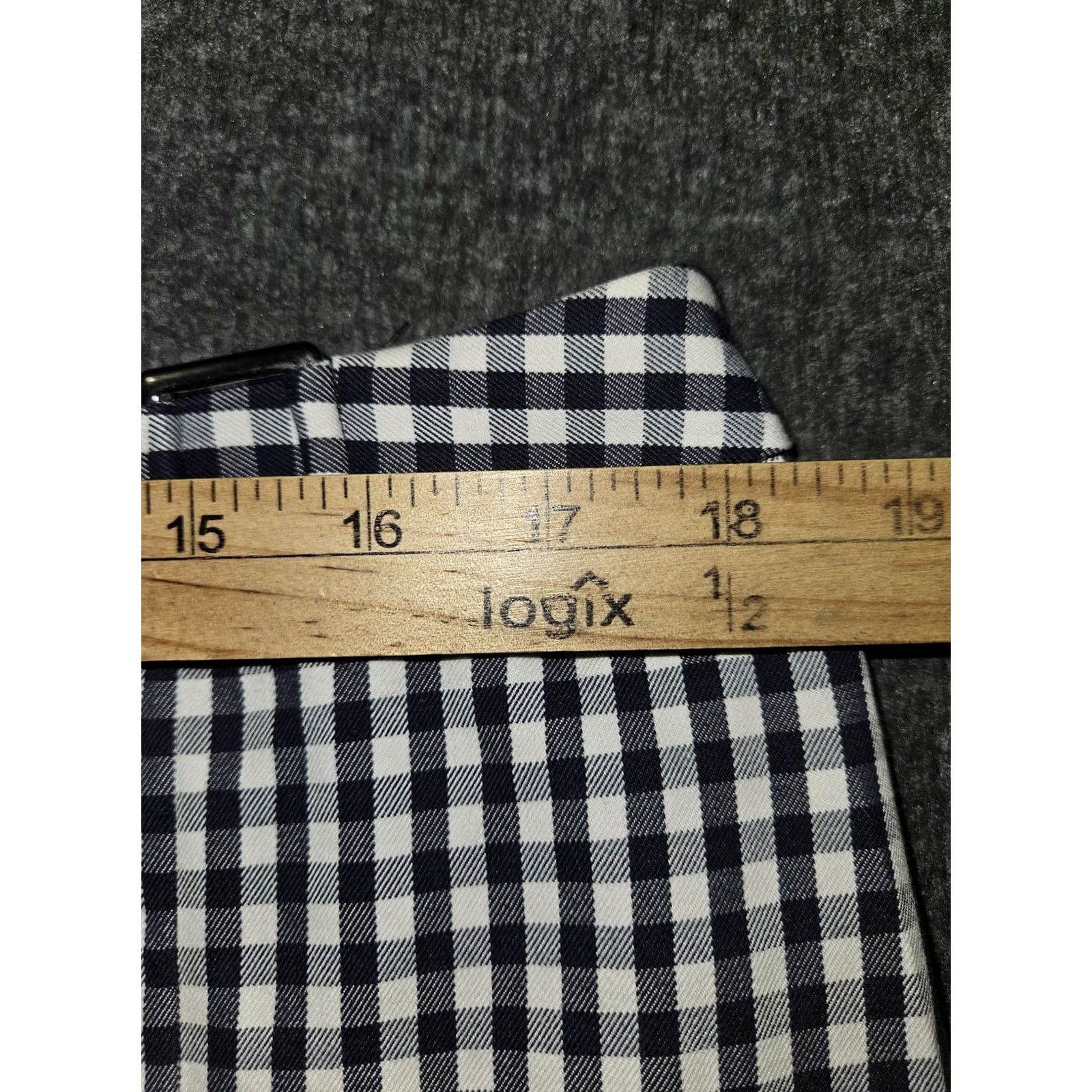 Brooks Brothers VINTAGE Brooks Brothers Skirt Womens 16 Blue Gingham Knee Length Buckle Pleat Pencil Women 90s City Preppy Mens? Size 38" / US 16 / IT 52 - 3 Thumbnail