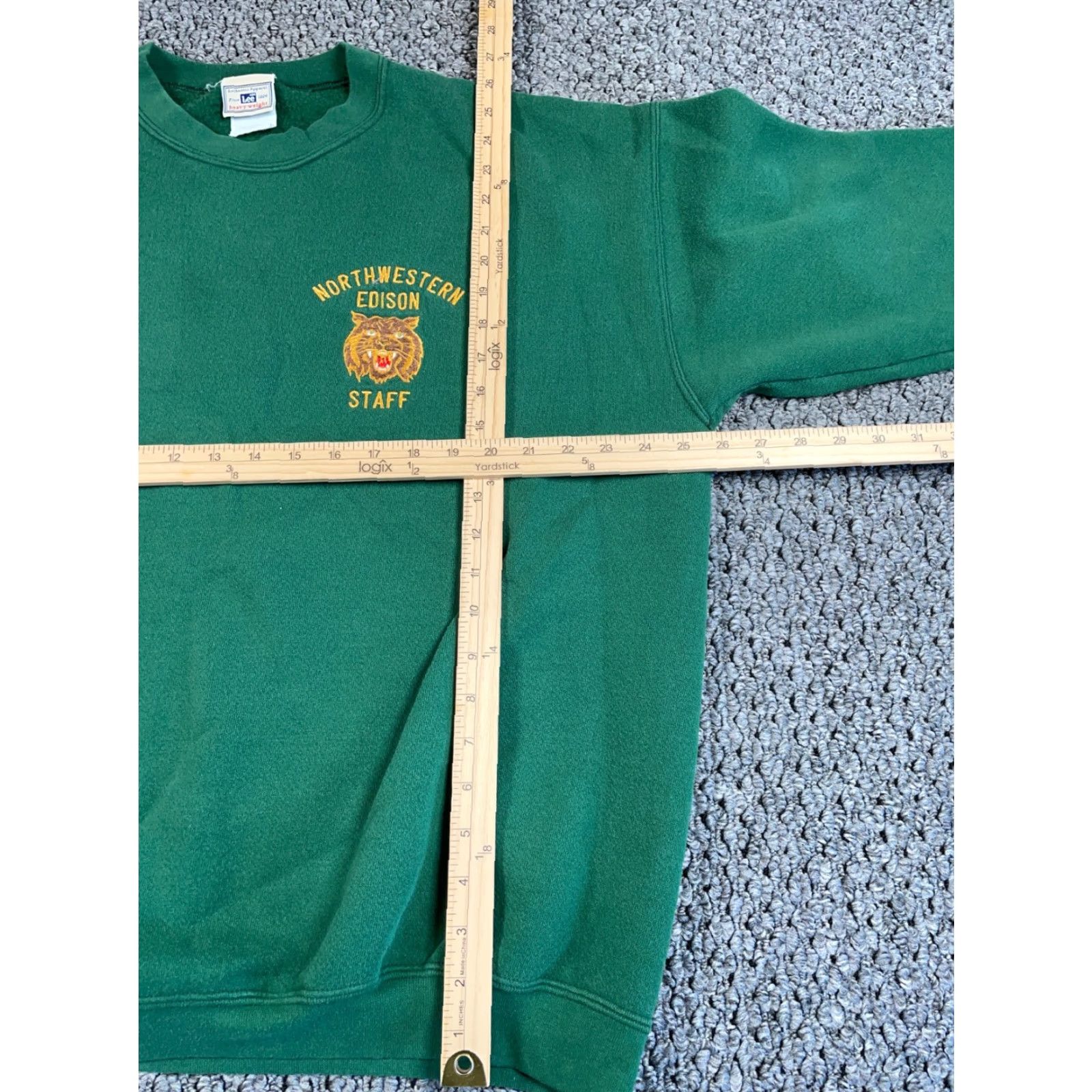 Lee VINTAGE Lee Flint Northwestern Edison Staff Sweatshirt Adults XL Green 50/50 Michigan 90s City Retro School Mens Size US XL / EU 56 / 4 - 6 Thumbnail