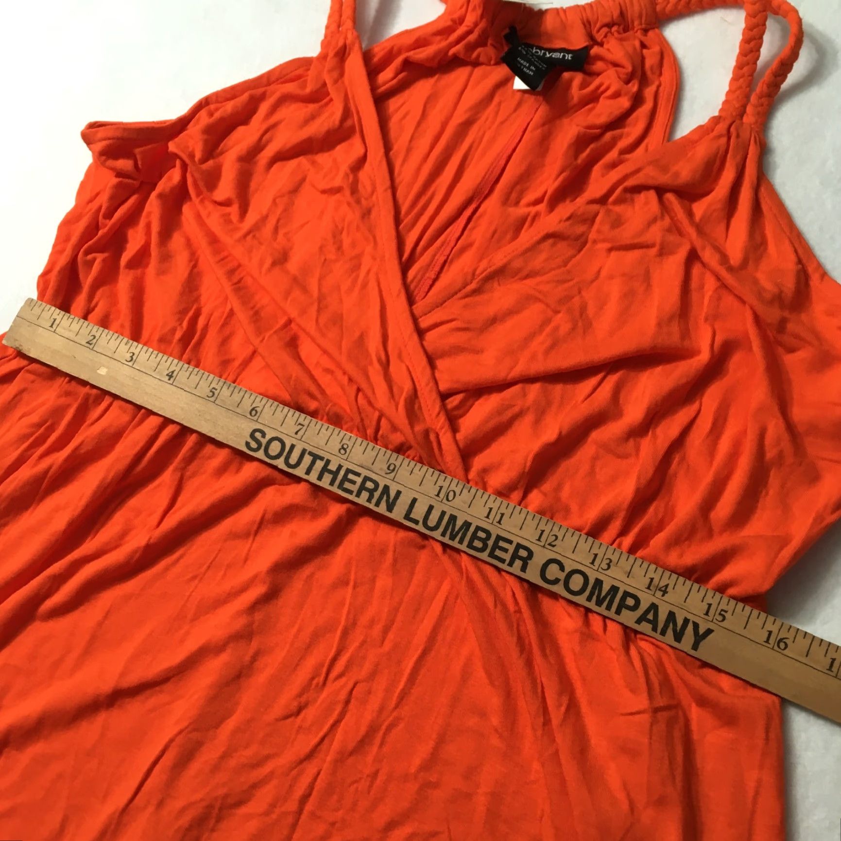 Vintage Lane Bryant Dress Womens 14/16 ORANGE Sleeveless Cotton Maxi Casual Size XL / US 12-14 / IT 48-50 - 3 Thumbnail