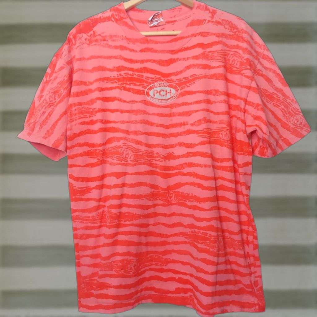 Vintage VINTAGE Pacific Coast Highway Shirt XL Orange Waves Surf PCH USA Men Size US XL / EU 56 / 4 - 1 Thumbnail