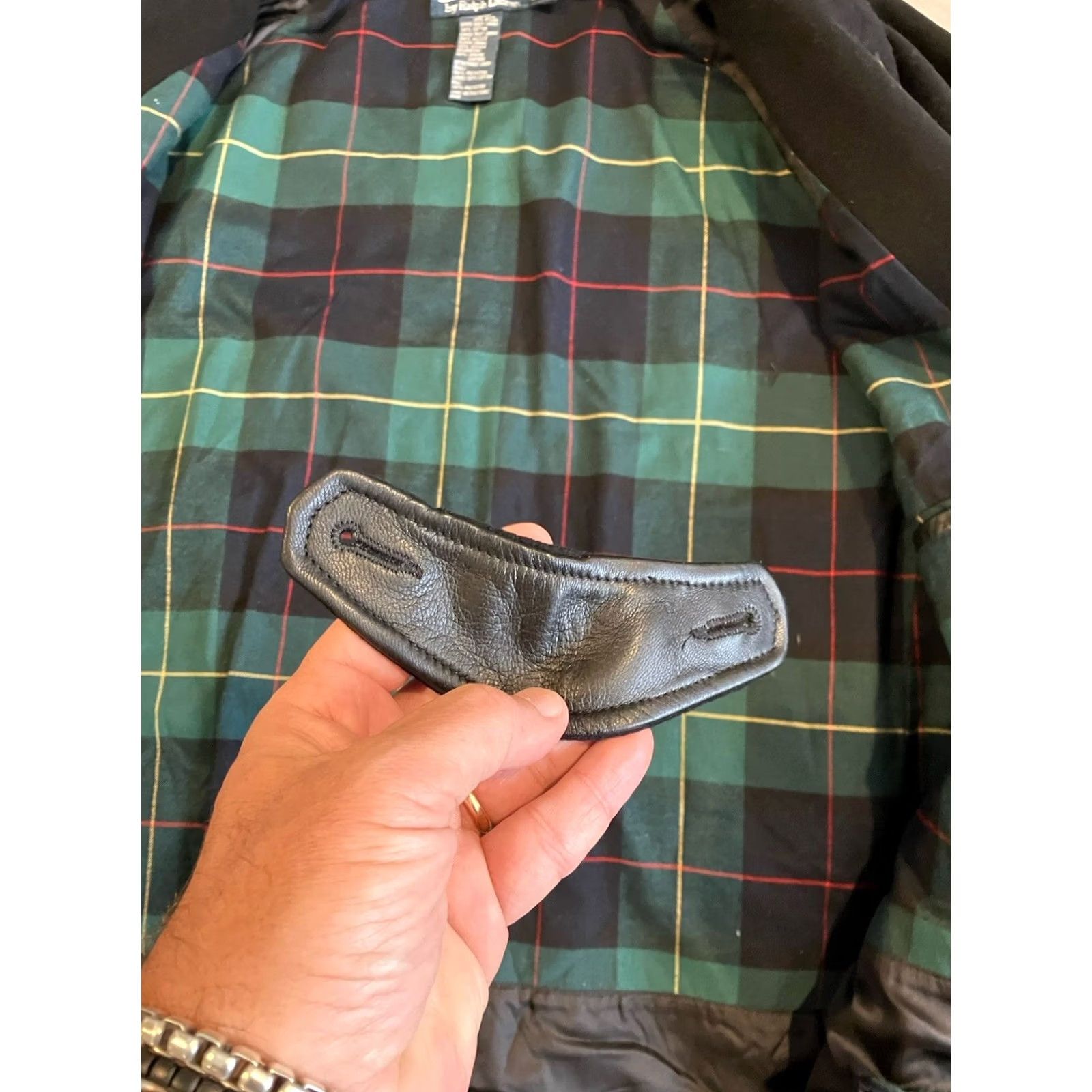 Ralph Lauren VINTAGE Polo Ralph Lauren Jacket Coat Wool Leather Trim Black XL Button Zip Pockets All Seasons Full Zip Men Overcoat Classic Preppy Motorcycle? Size US XL / EU 56 / 4 - 6 Thumbnail