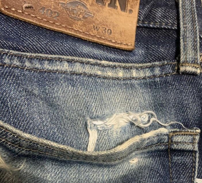 Edwin Vintage Edwin 402 Faded Blue Jeans Distressed Size US 29 - 6 Thumbnail