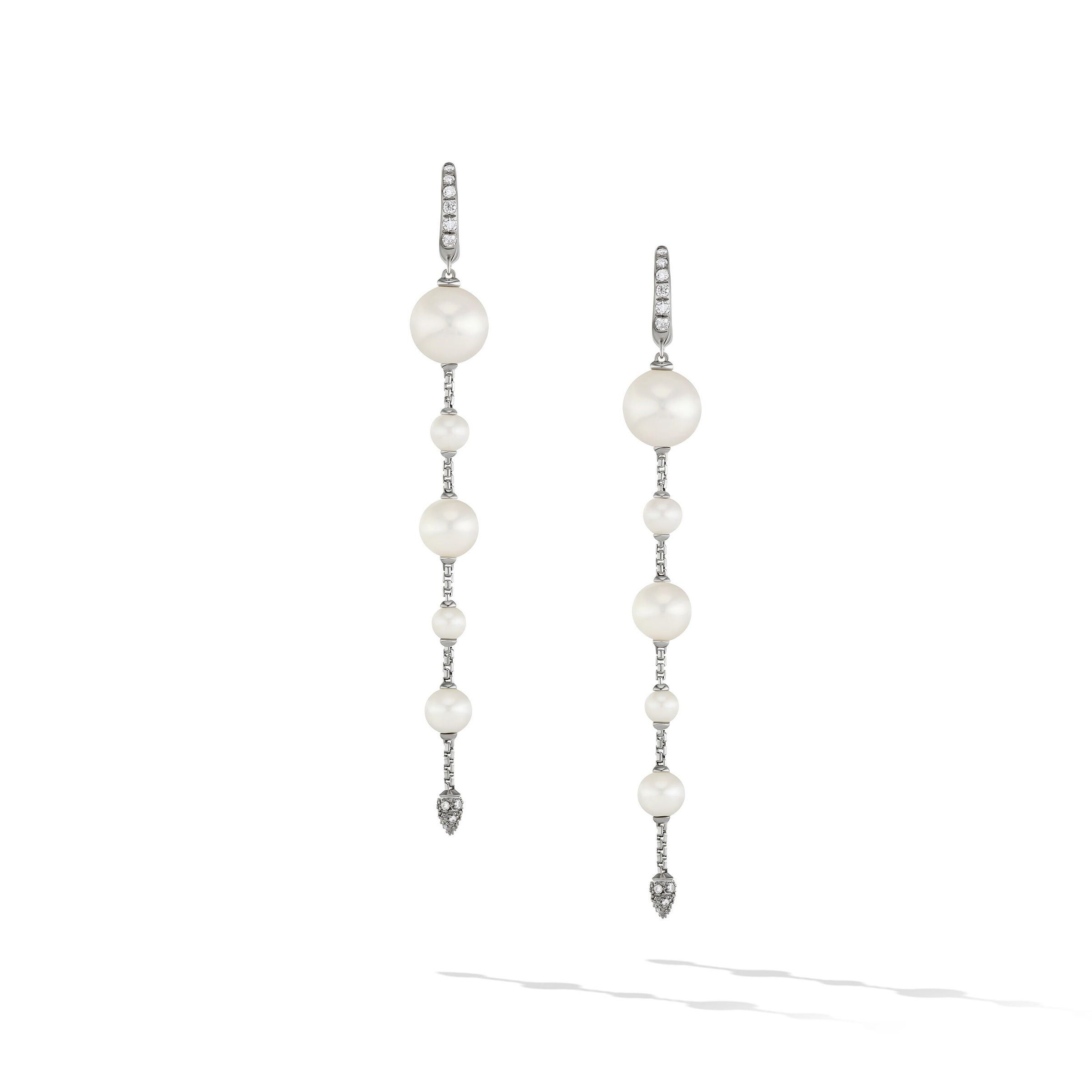 David Yurman o1w1db11025 E17752D Earrings in Silver/White Size ONE SIZE - 1 Thumbnail