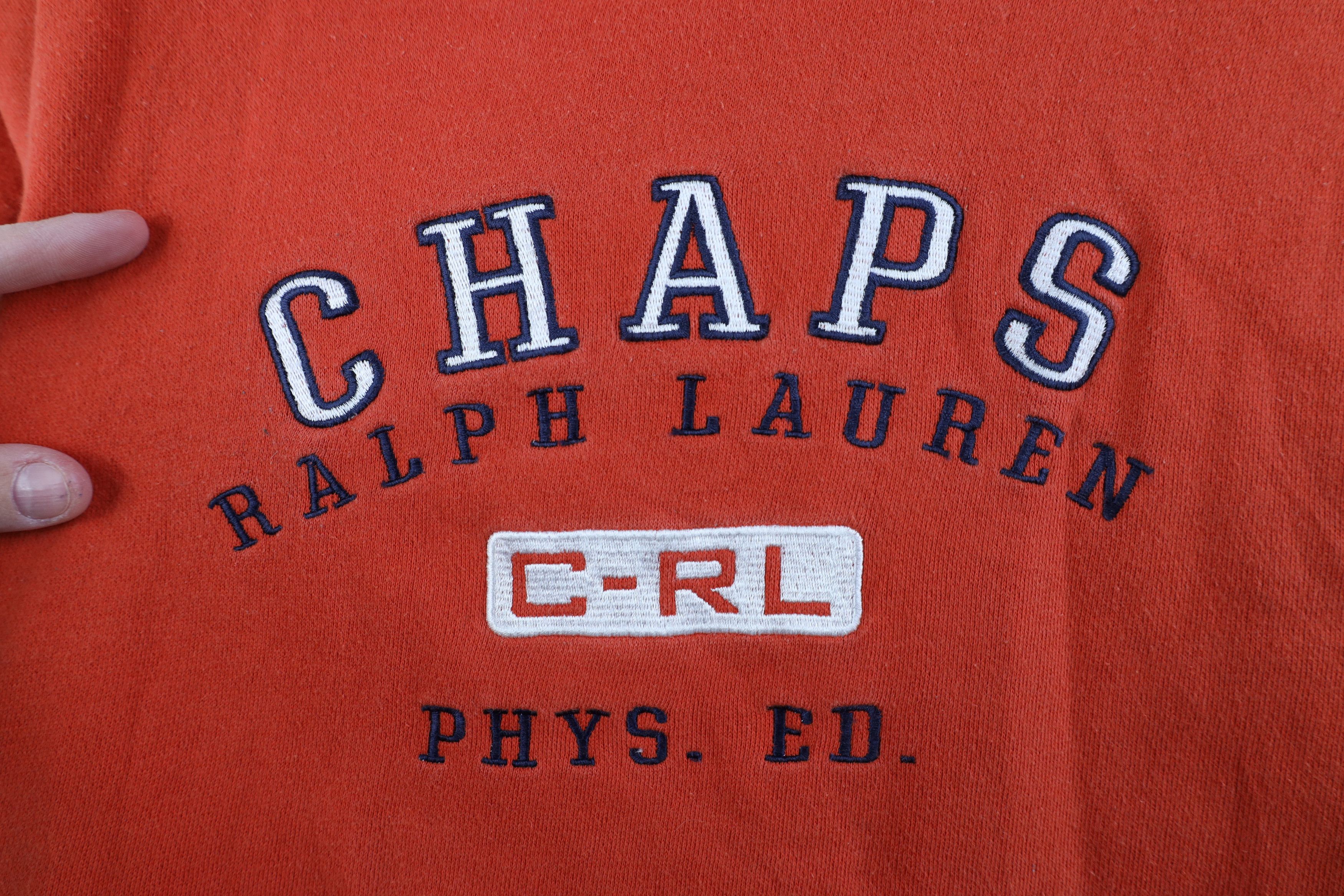 Polo Ralph Lauren Vintage 90s Chaps Ralph Lauren Crewneck Sweatshirt Orange Size US XXL / EU 58 / 5 - 4 Thumbnail