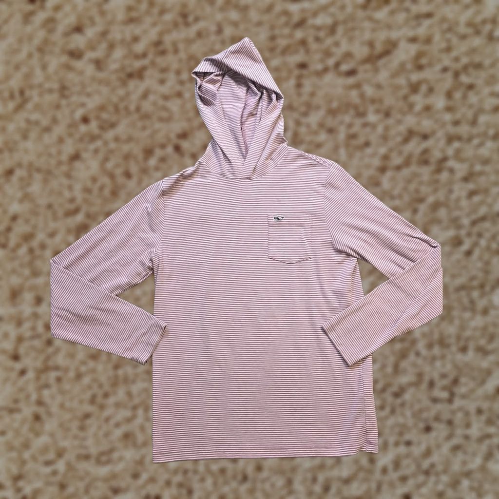Vineyard Vines VINEYARD VINES Top Womens Small Purple Striped Hoodie Edgartown T Shirt Casual Size S / US 4 / IT 40 - 1 Thumbnail