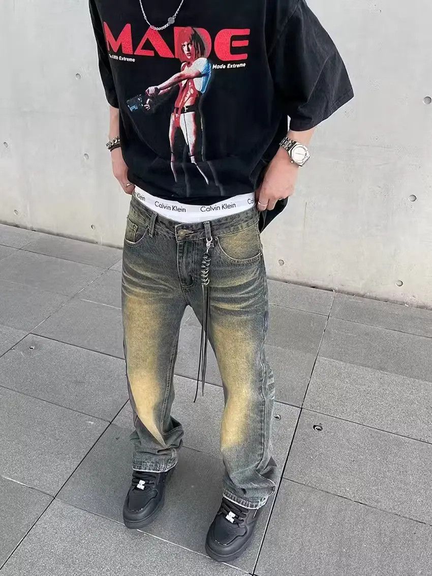 Designer × Japanese Brand Blue Flared Washed Denim Jeans / Grunge Size US 30 / EU 46 - 2 Thumbnail