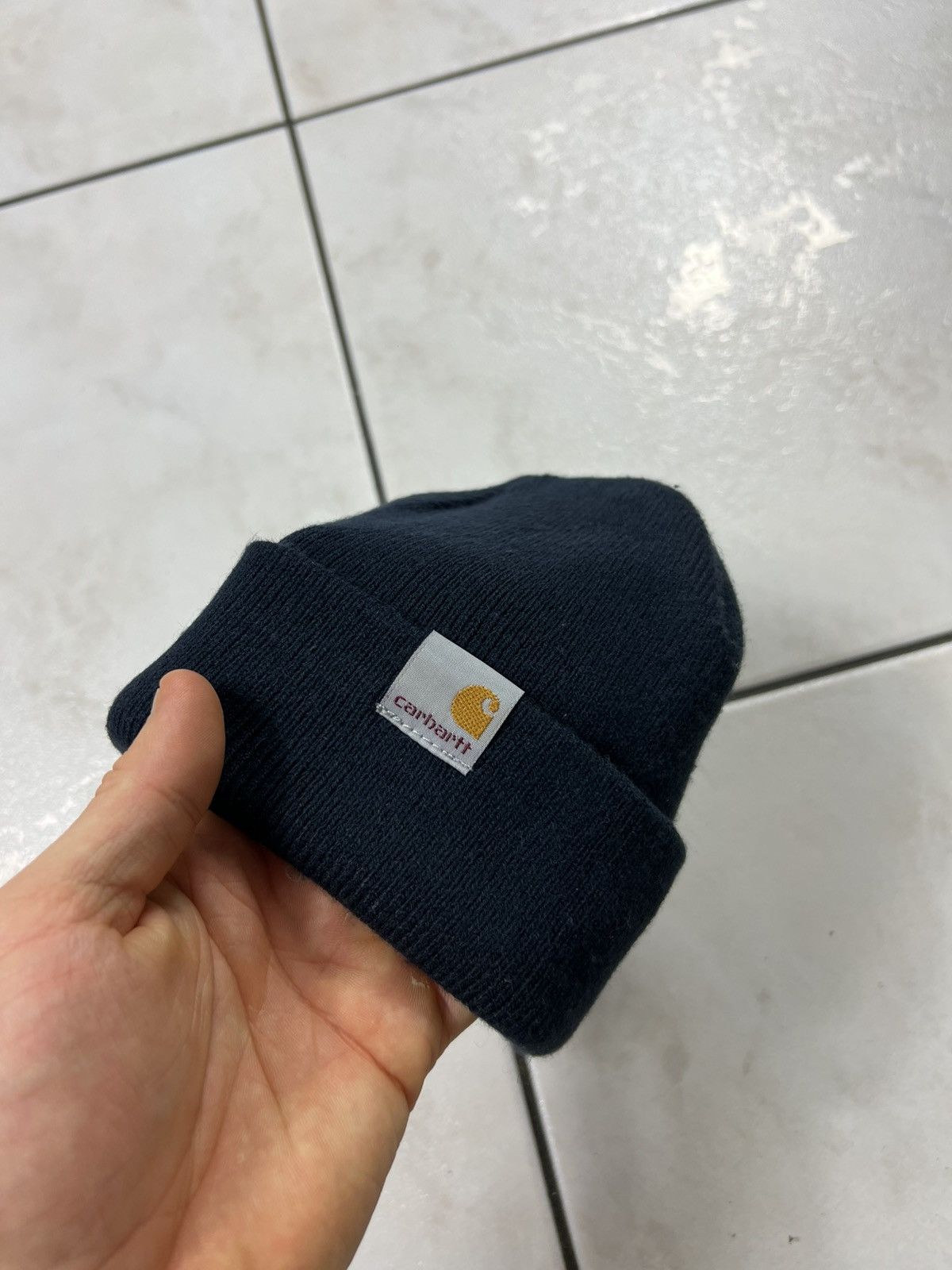 Carhartt Vintage Carhartt stratus hat low y2k knitted navy beanie hat Size ONE SIZE - 7 Thumbnail