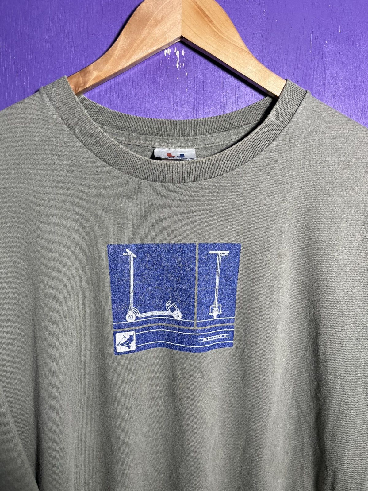 Vintage Vintage 90s Scooter riding faded promo t-shirt Size US XXL / EU 58 / 5 - 3 Thumbnail