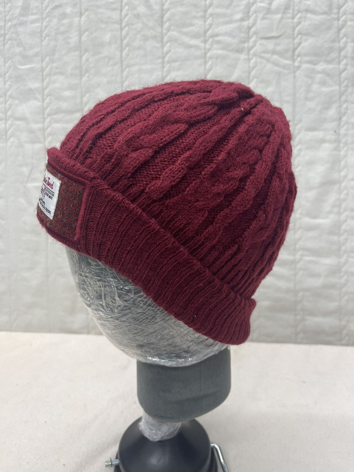 Harris Tweed HARRIS TWEED KNIT PATCHED BEANIE Size ONE SIZE - 2 Thumbnail